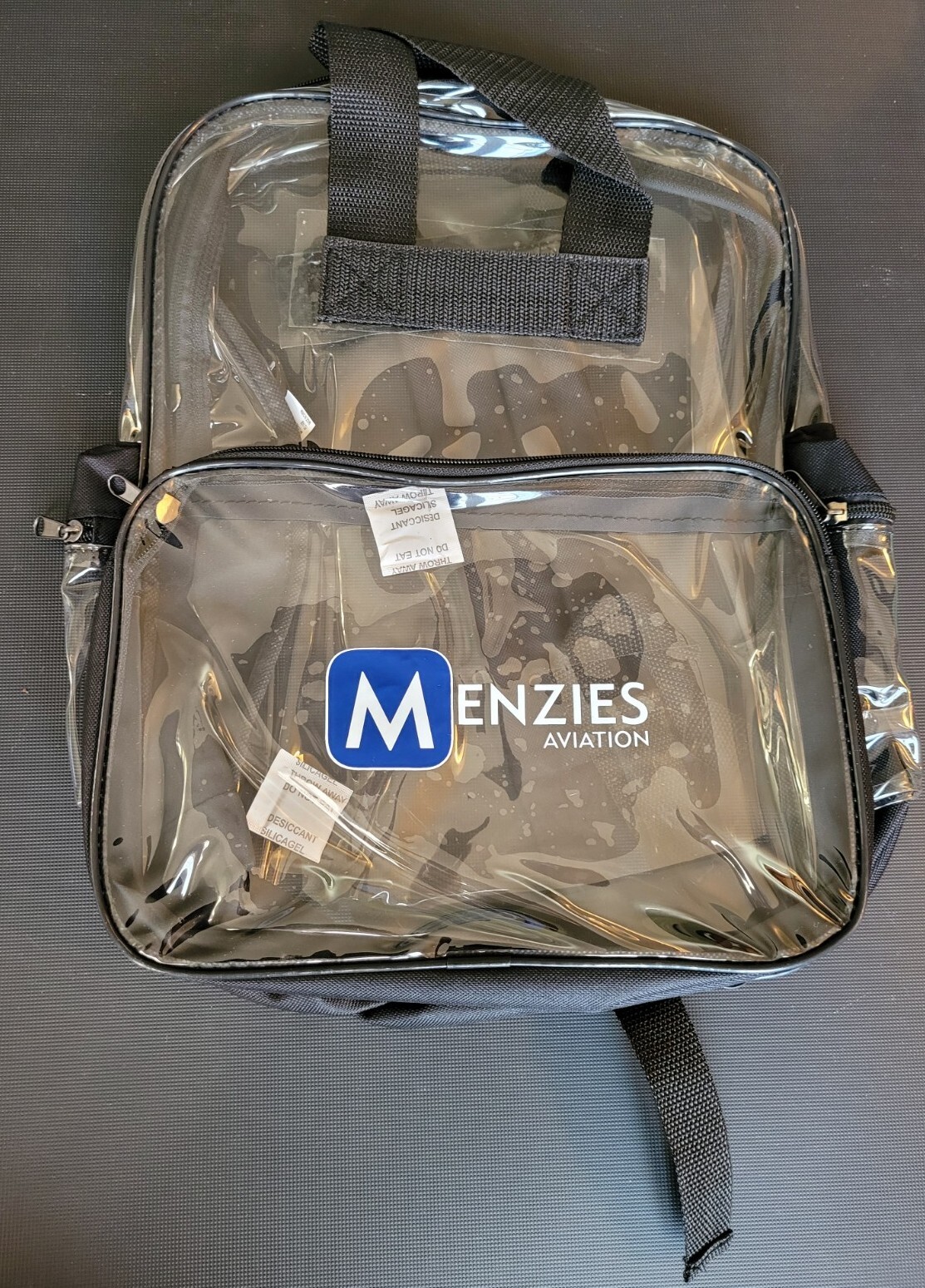 Menzies Aviation Backpack (Clear & Black) kids boys girls Unisex- 4 Pockets