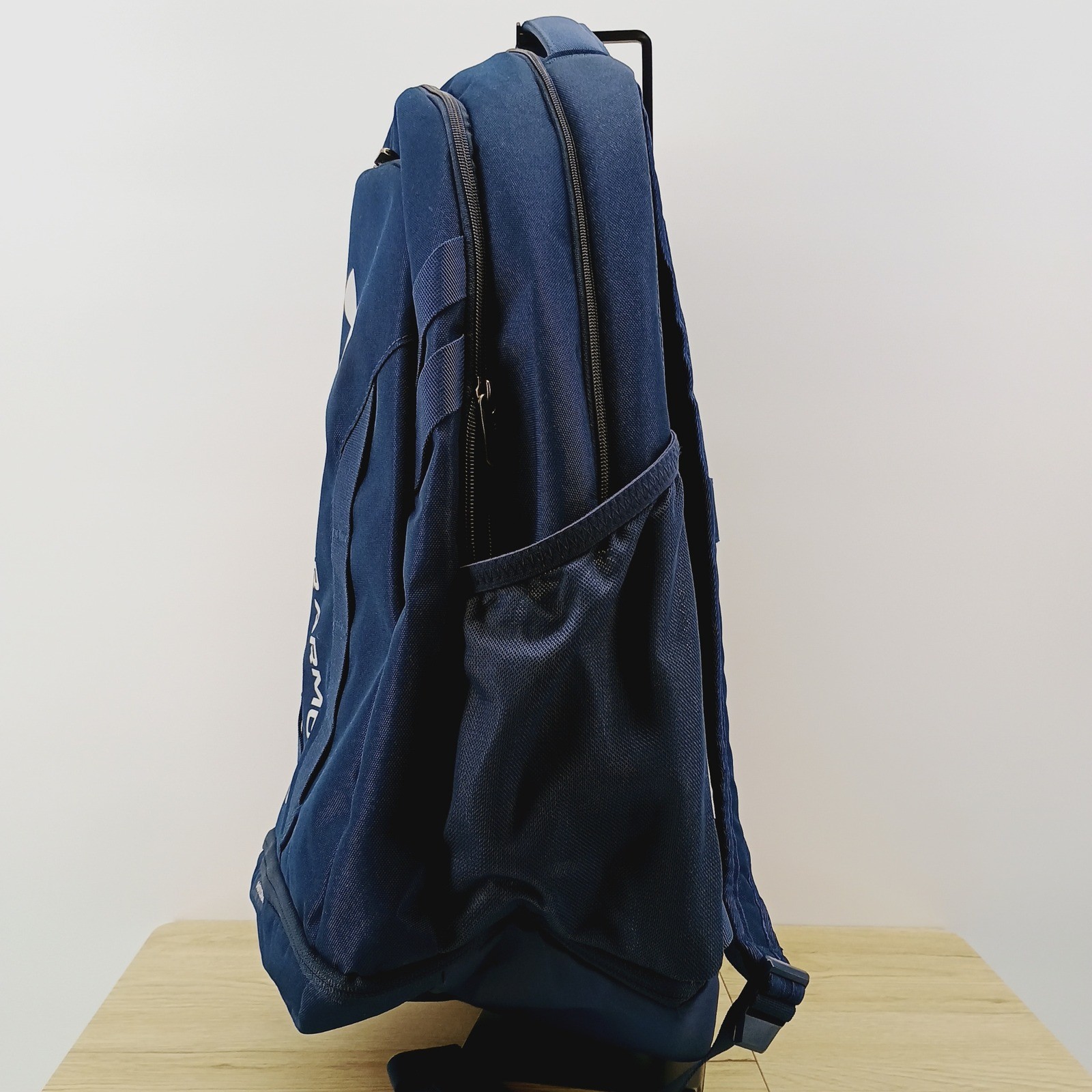 Under Armour Hustle 5.0 Backpack Navy Blue UA Storm Laptop Bag 1361176-408 OSFA
