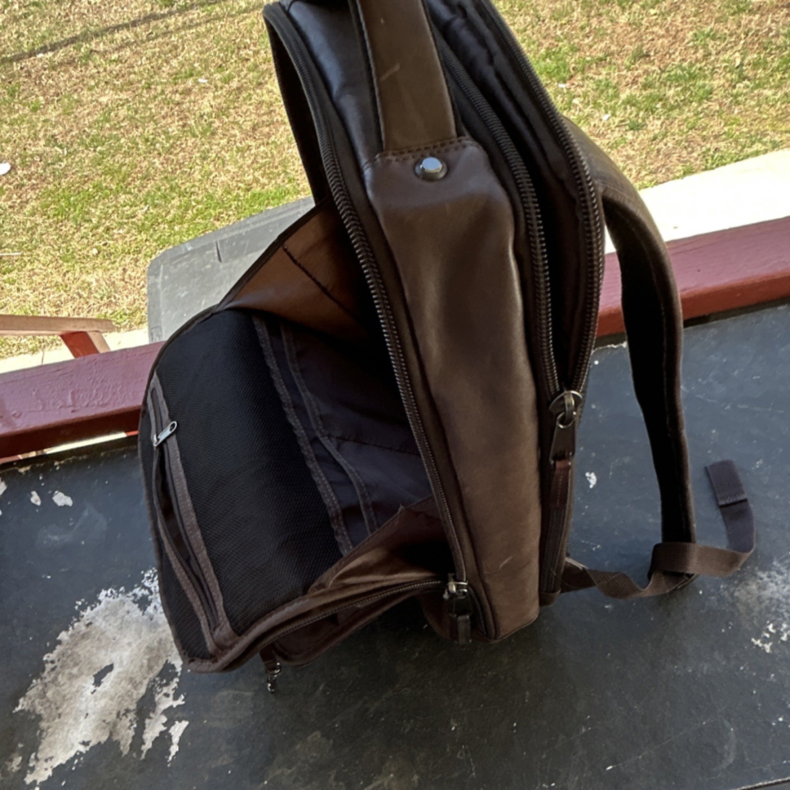 Renwick Brown Men’s Backpack Adjustable Strap Padded Inner & Outer Pockets
