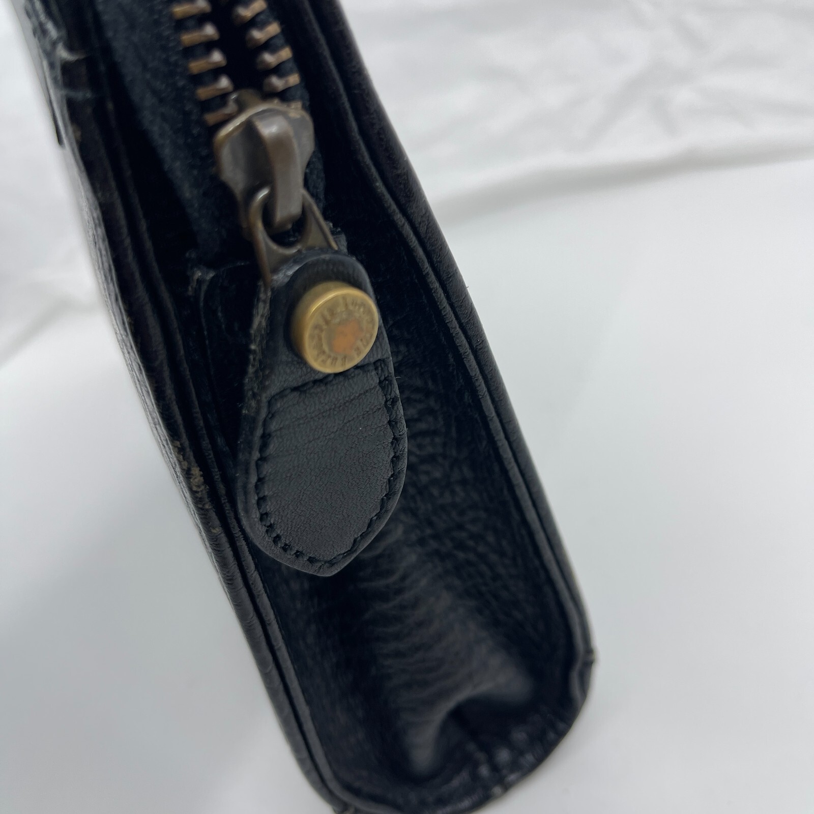 Burberry Black Leather Clutch Bag Check men’s Auth From Japan