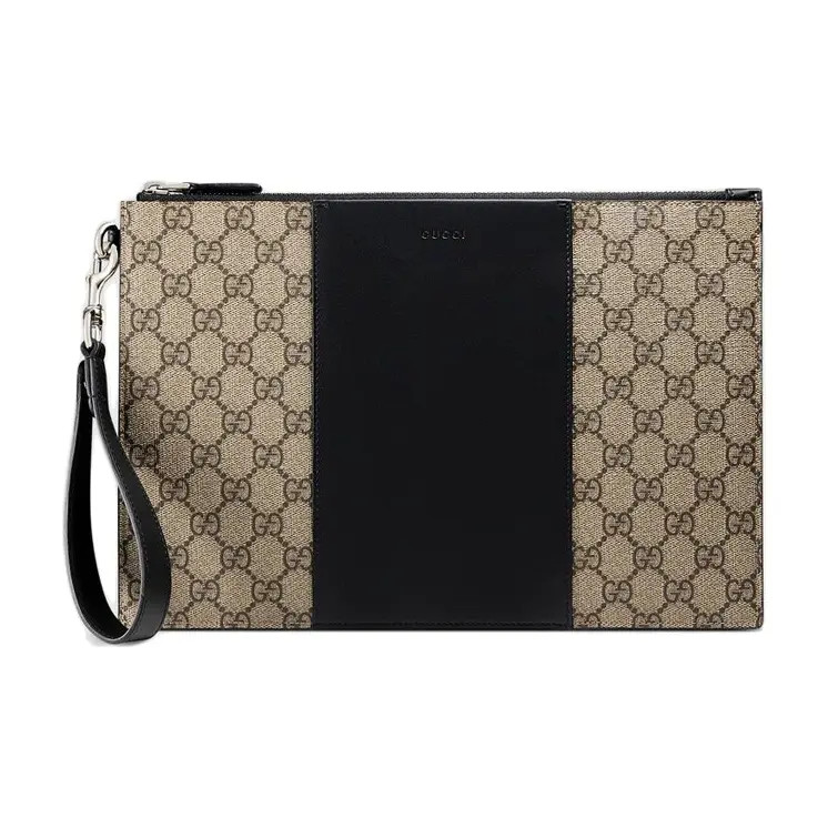 GUCCI Old Flower Logo Slim Style Handbag Men’s 12×0.5×8.2 in