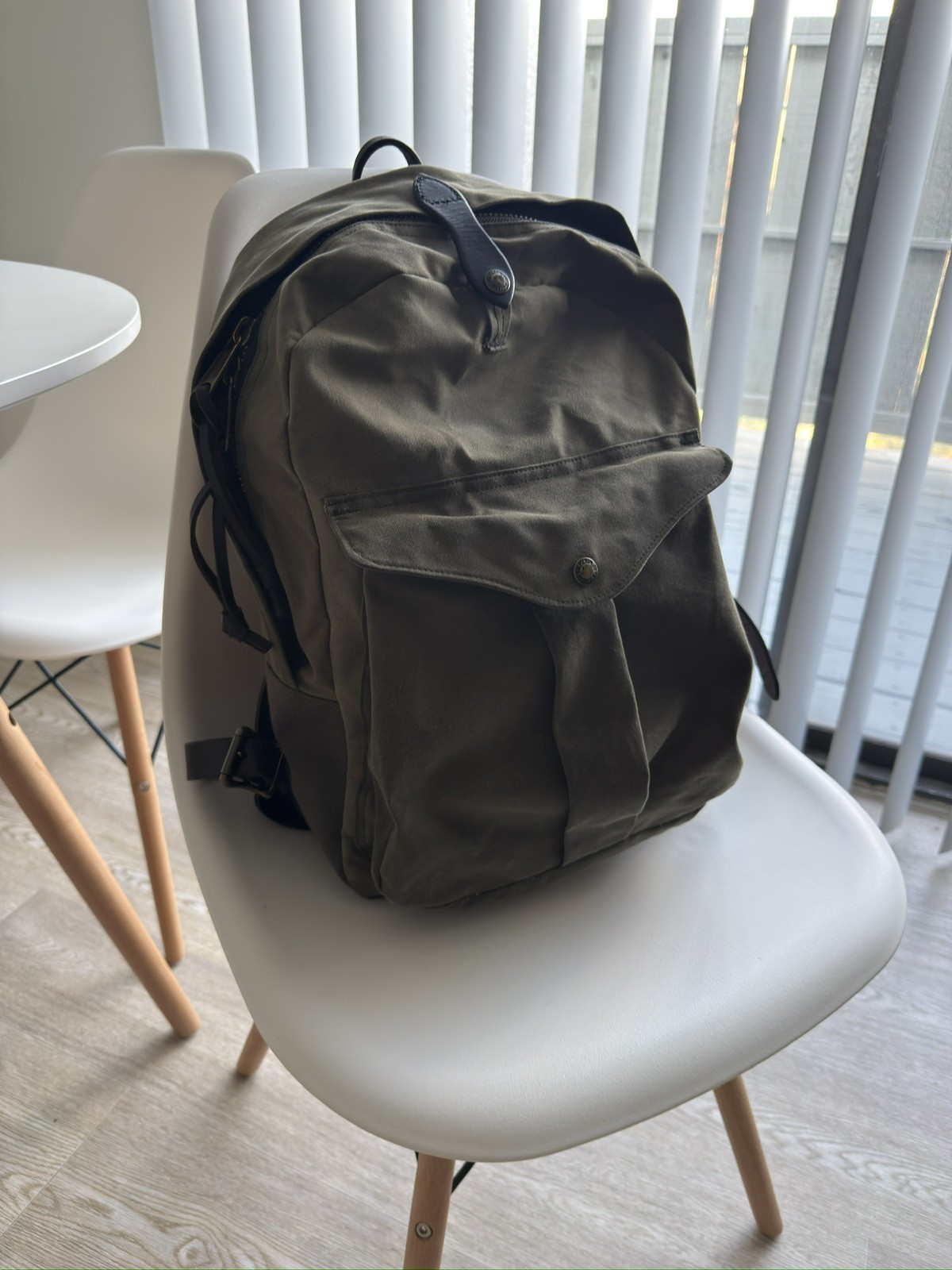 Filson Journeyman Backpack Otter Green Waxed Canvas