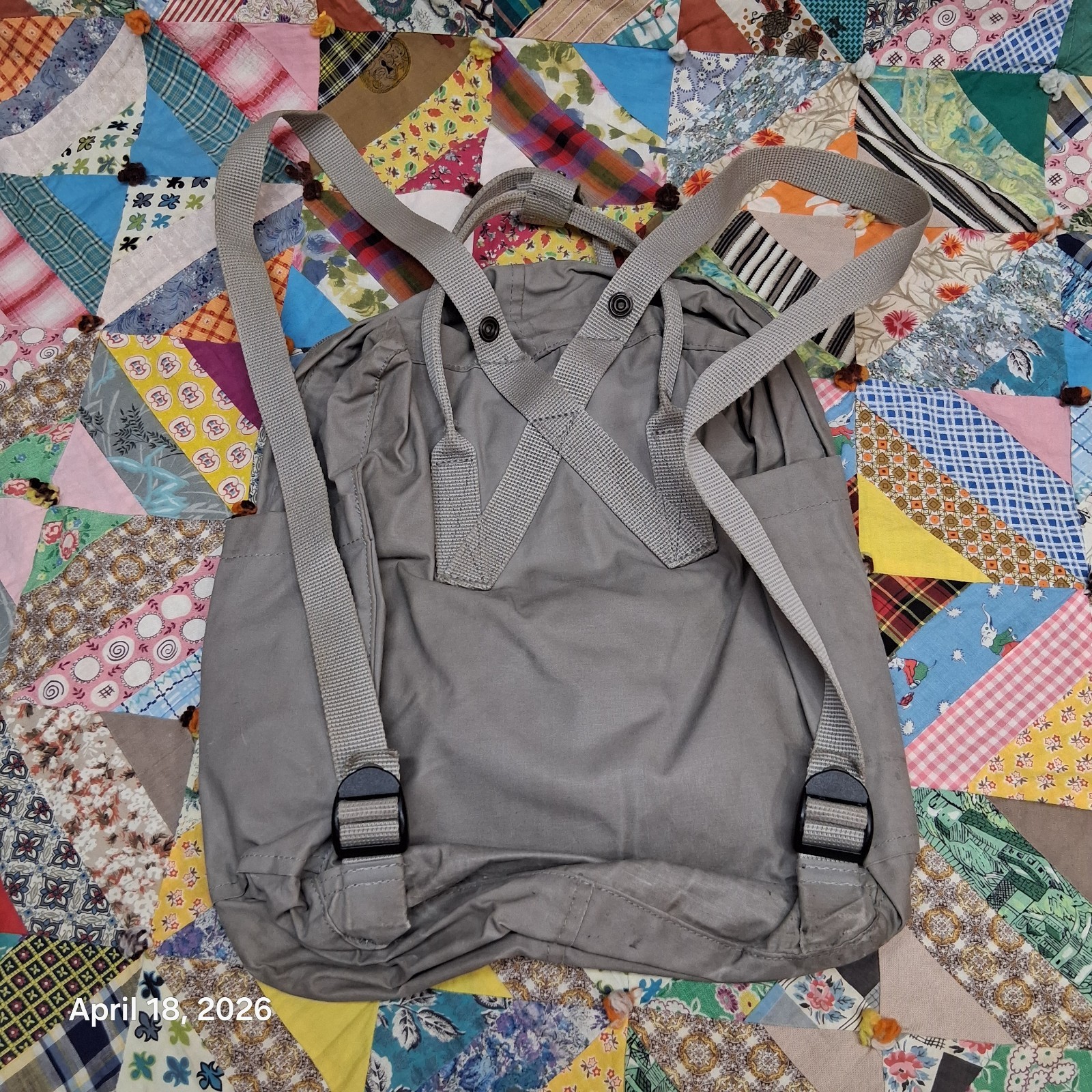 Fjallraven Kanken Backpack Classic Gray Distressed Made in Sweden