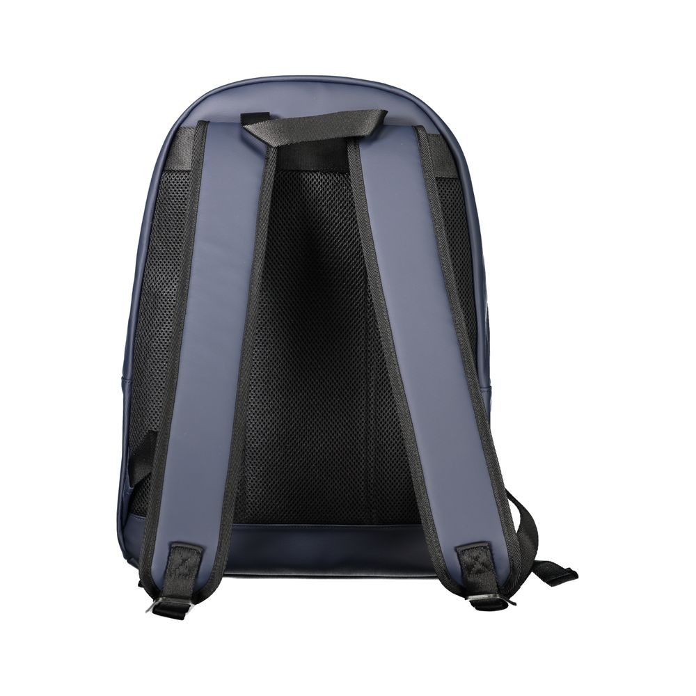 Tommy Hilfiger Blue Polyurethane Men’s Backpack 100% Authentic – TO-33666