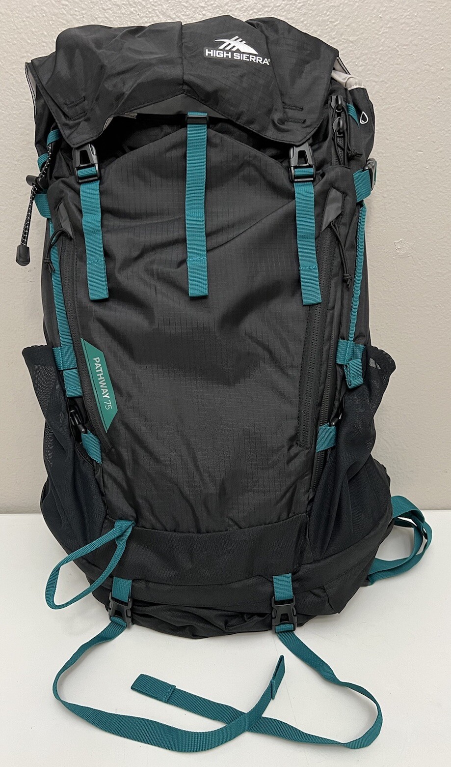 High Sierra Pathway 2.0 75L Hiking Backpack Bag With Hydration Storage Black New