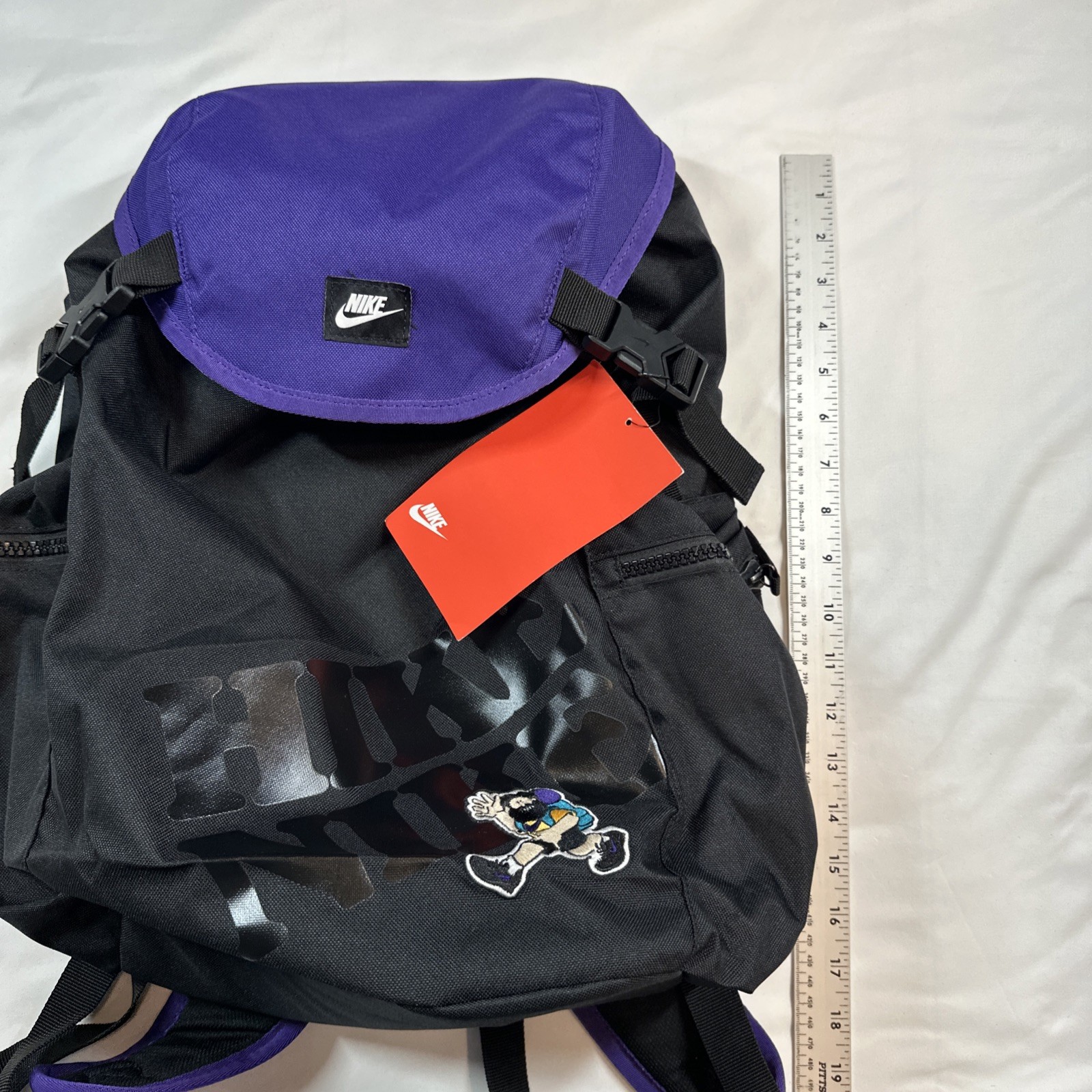 Nike Heritage Rucksack Hiking Backpack Black Purple CW6365-010 ACG