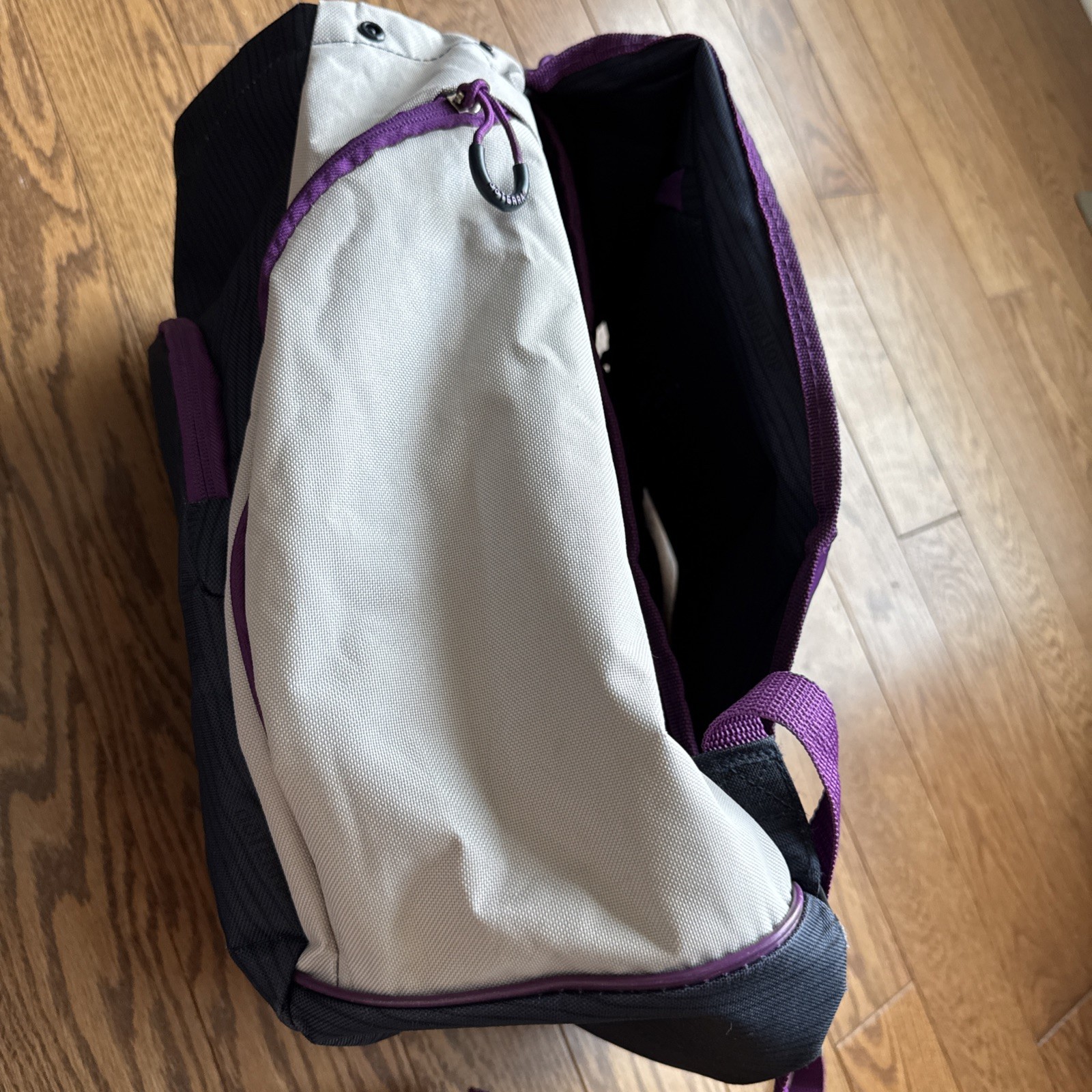 Doterra Backpack Gray Purple White Adjustable Straps Zippered Pockets Rare Large