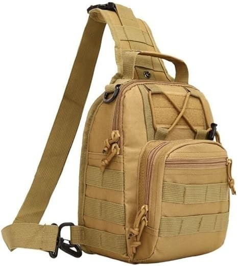 Mens Backpack Tactical Sling Shoulder Bag Molle Travel Chest Pack Outdoor Hiking