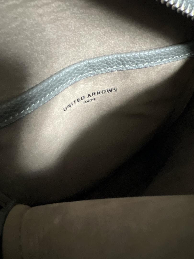 United Arrows Microfiber Square Shoulder Bag Gray New
