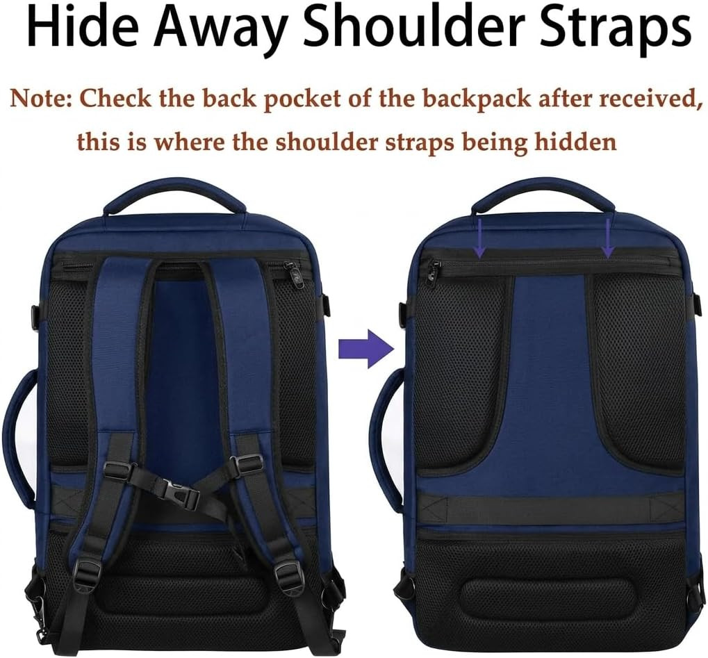 Expandable Travel Backpack for Airplanes, Large Capacity Carryon Backpack for Me