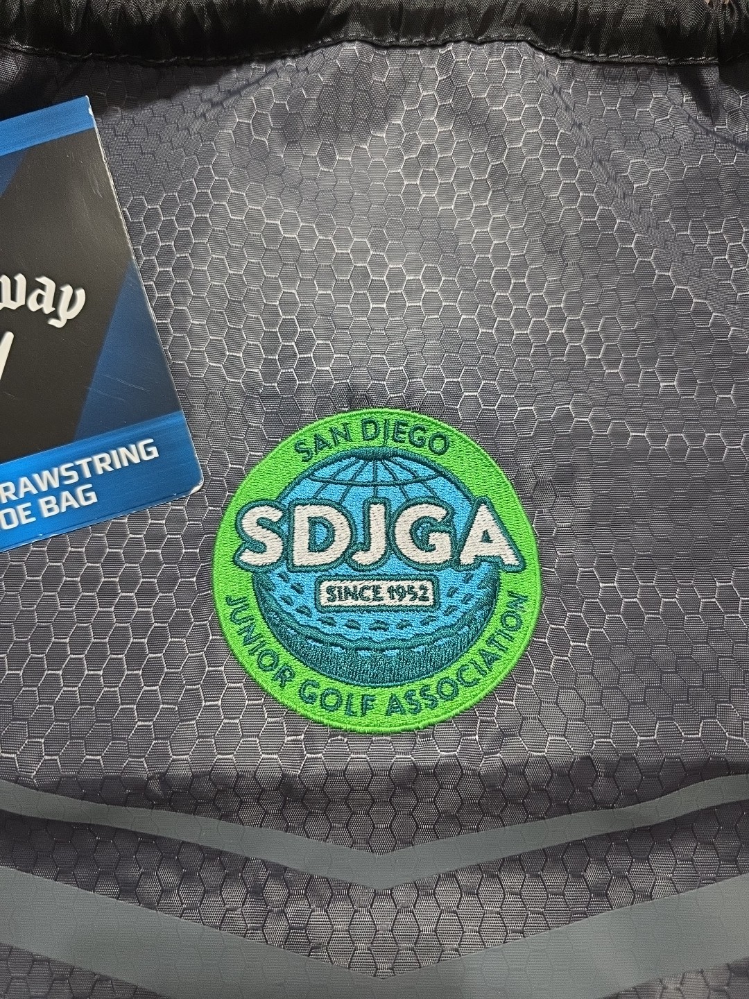 Custom Callaway Sport Drawstring Shoe Bag w/SDJGA Embroidered Patch *Brand New*