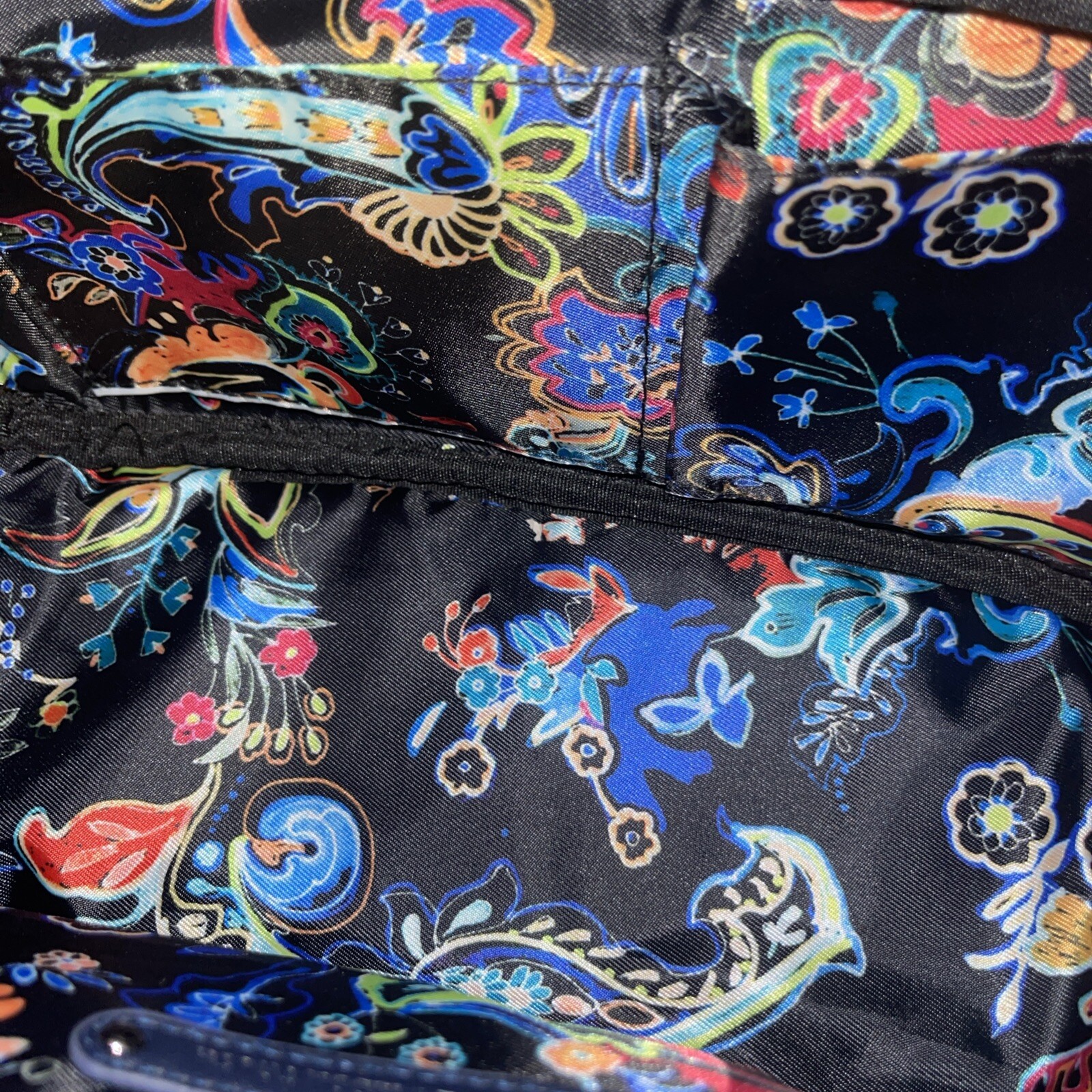 Robert Graham Navy Blue Hydrus Max Shaving Toiletry Travel Bag Paisley Interior