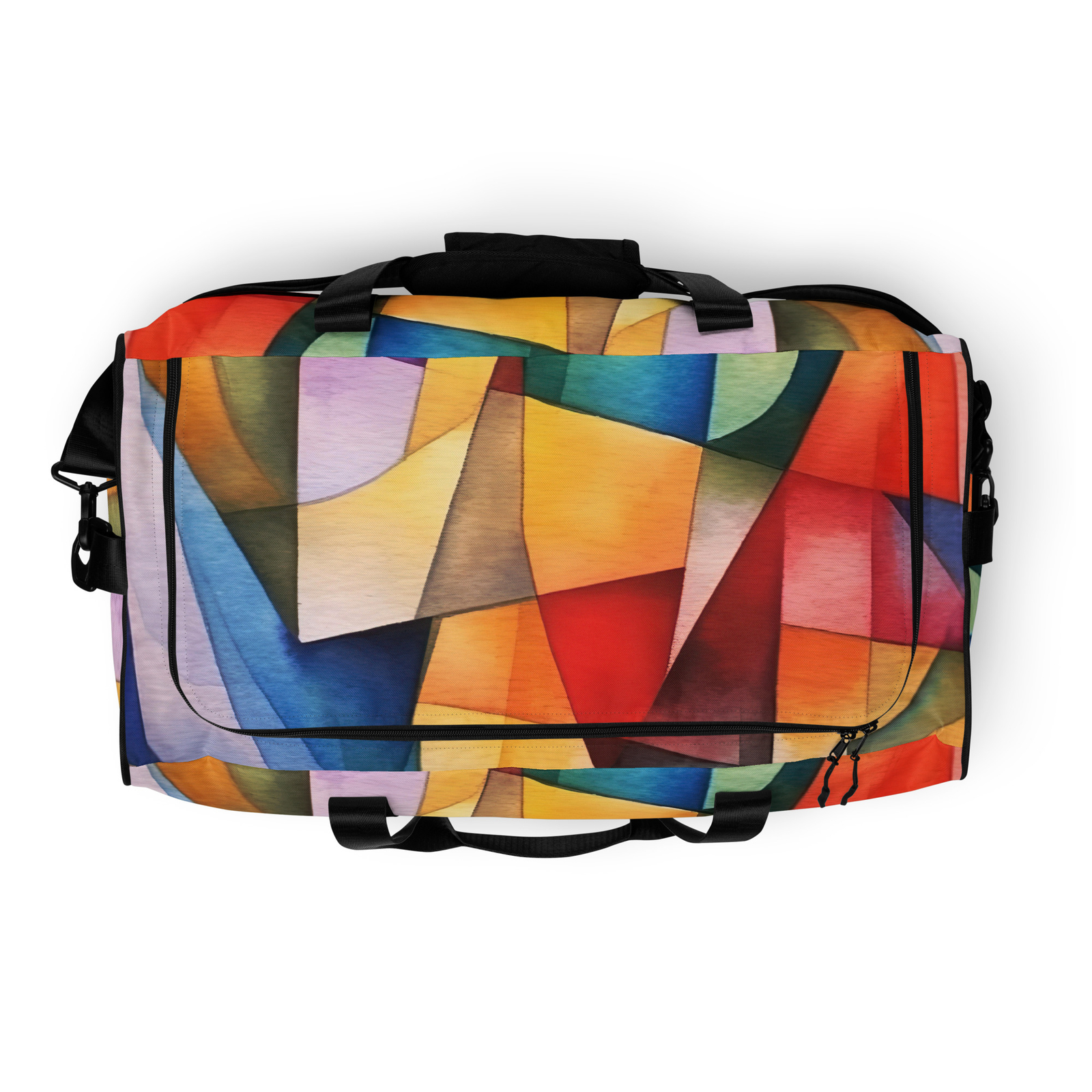 Duffle bag cubism pastel abstract