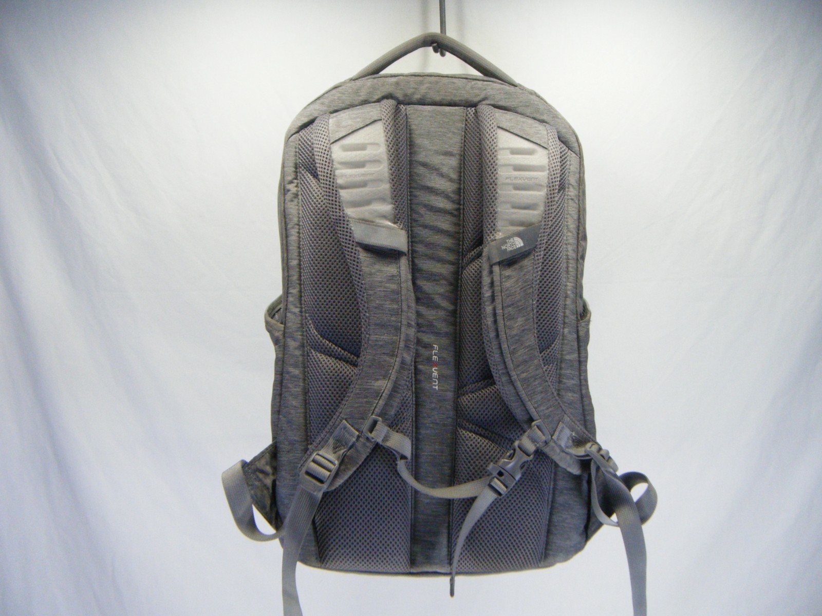 The North Face Pivoter Backpack Gray FlexVent Laptop School Book Bag