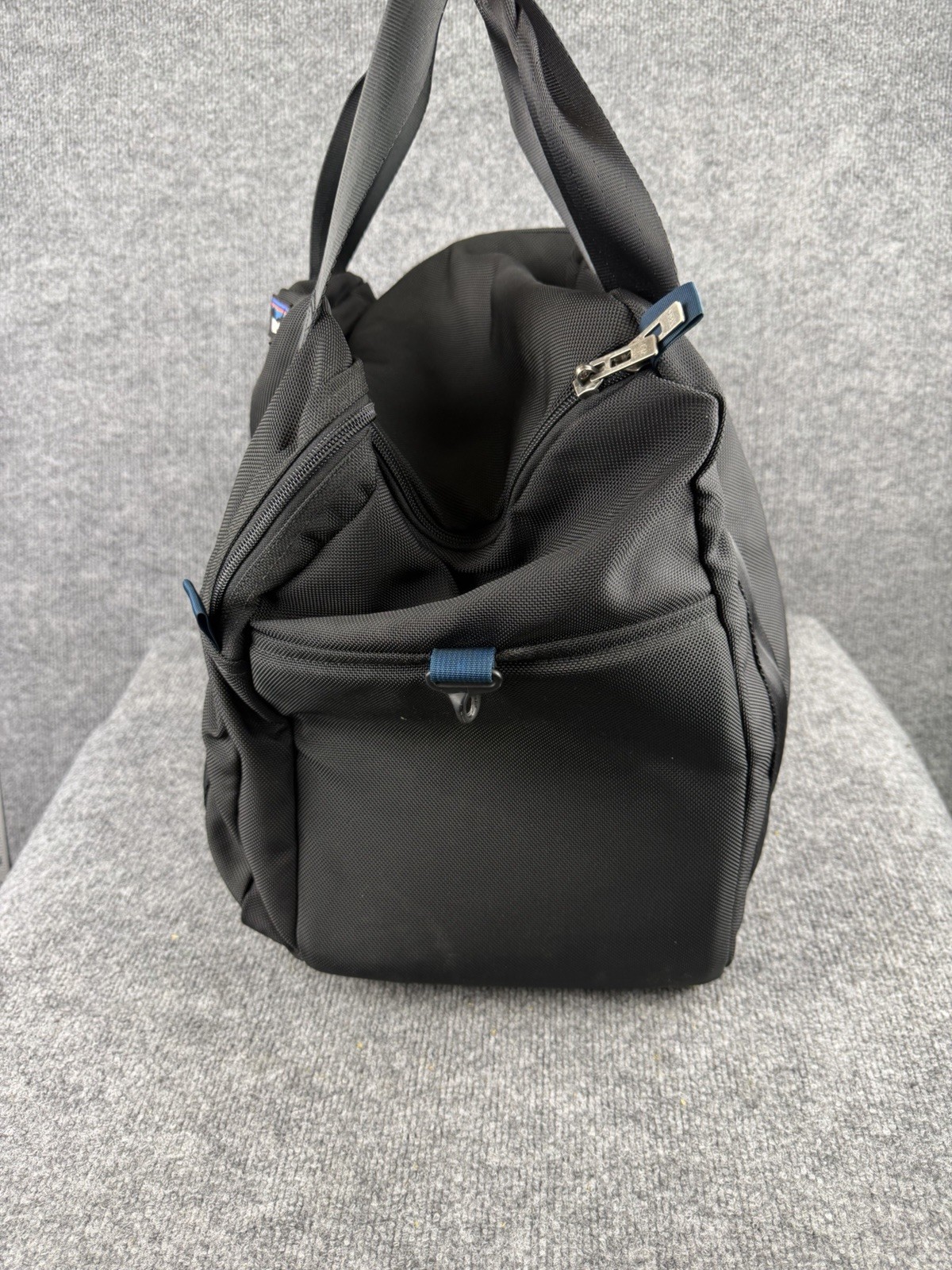 Patagonia Under Seat Gear Bag Black Adjustable Pockets Travel Vintage USA Made
