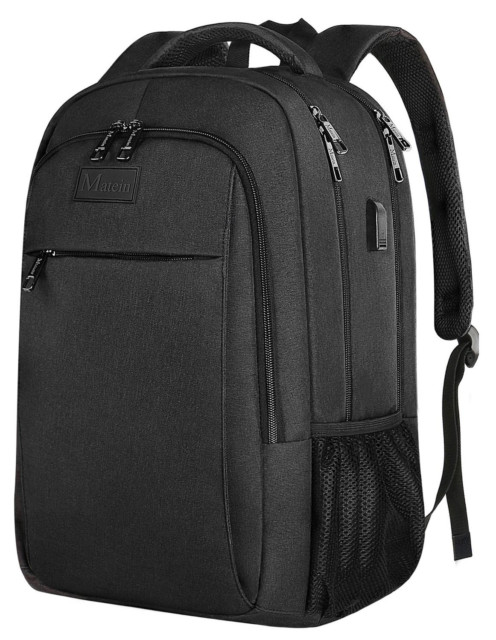 Matein Travel Laptop Backpack, Water Resistant Bag with USB Charging Port, 15.6″