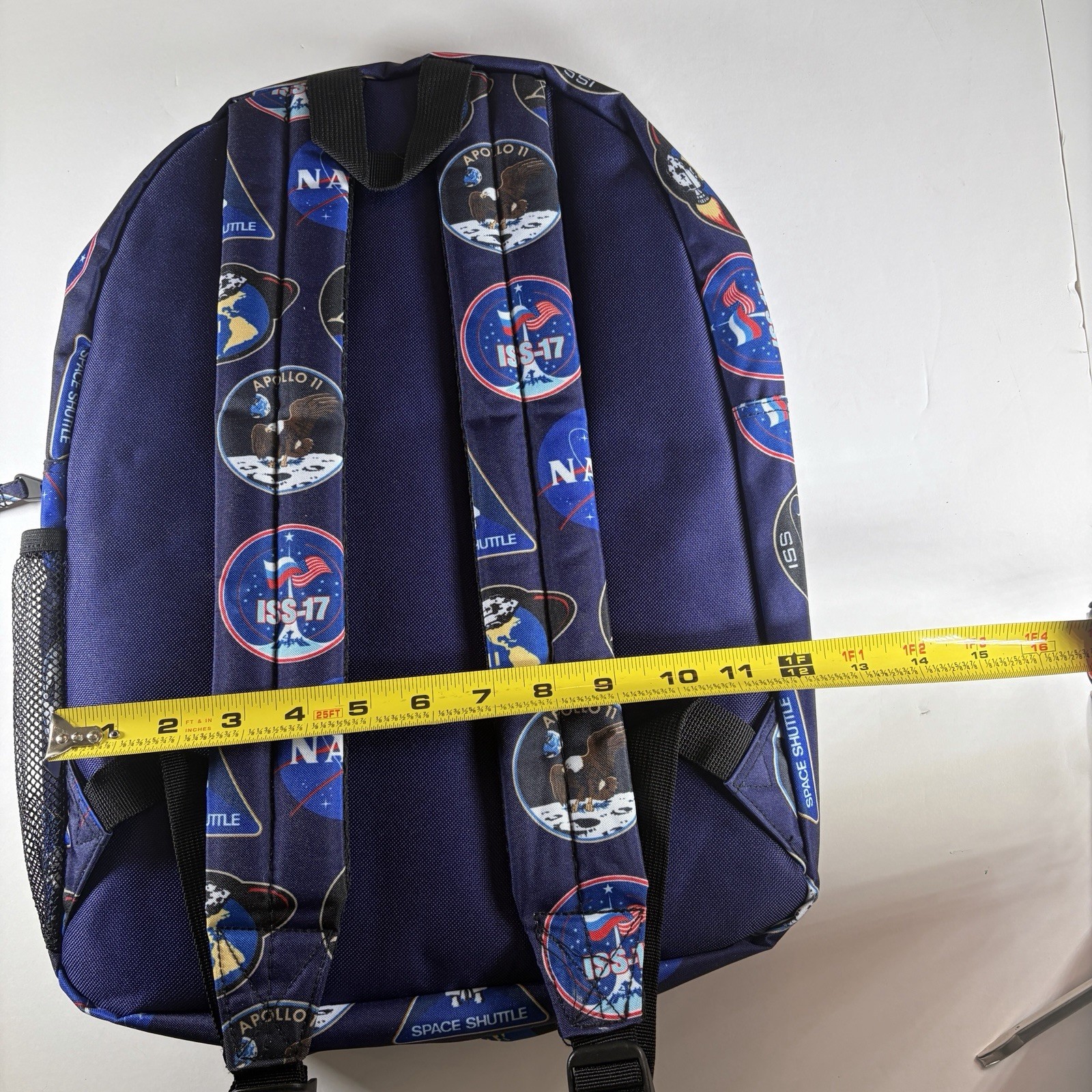NASA Graphic Backpack Navy Blue All Over Print Space Mission Bookbag