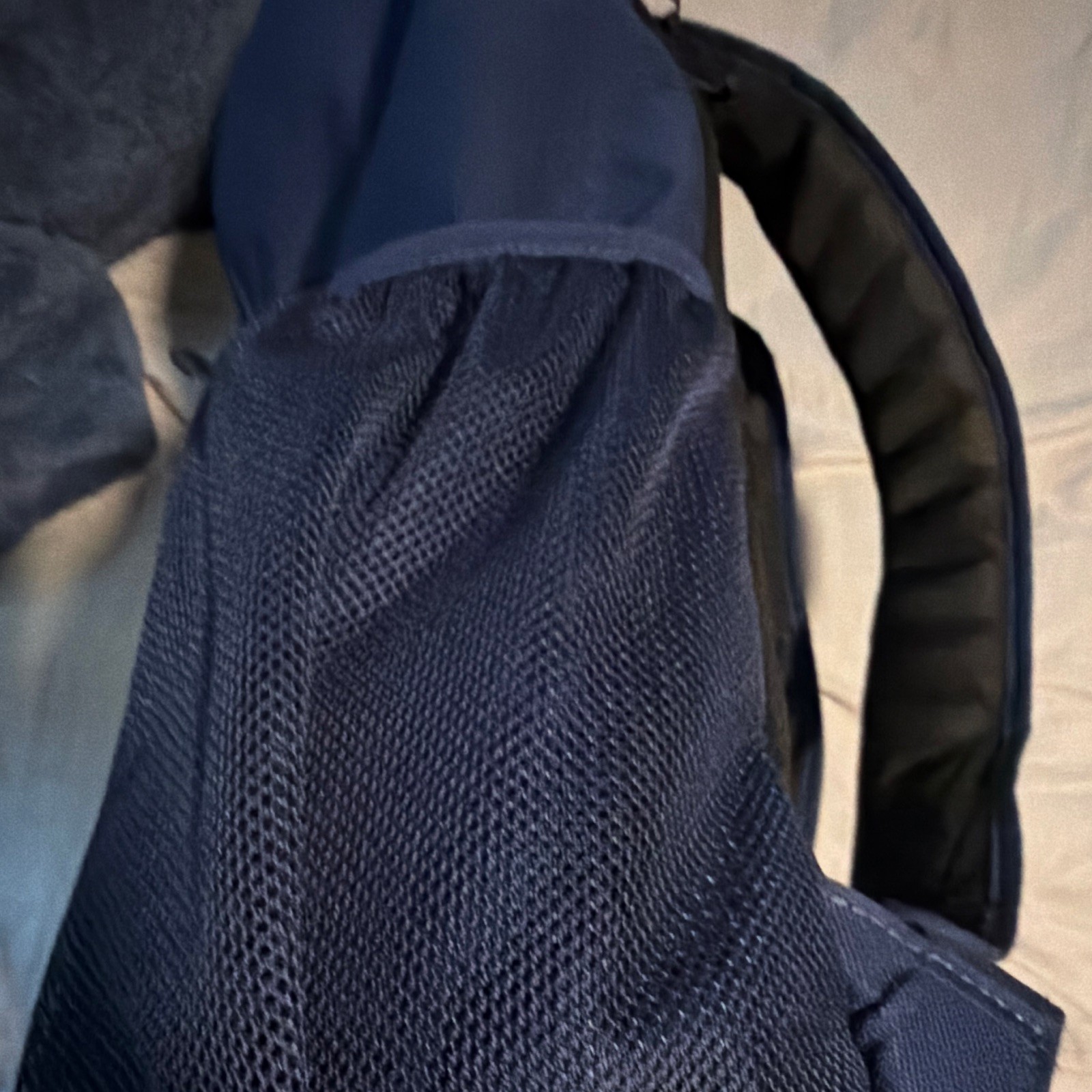 Nike Elite Unisex Backpack Blue/Black Zip Closure Bottle Pocket Adjustable Strap