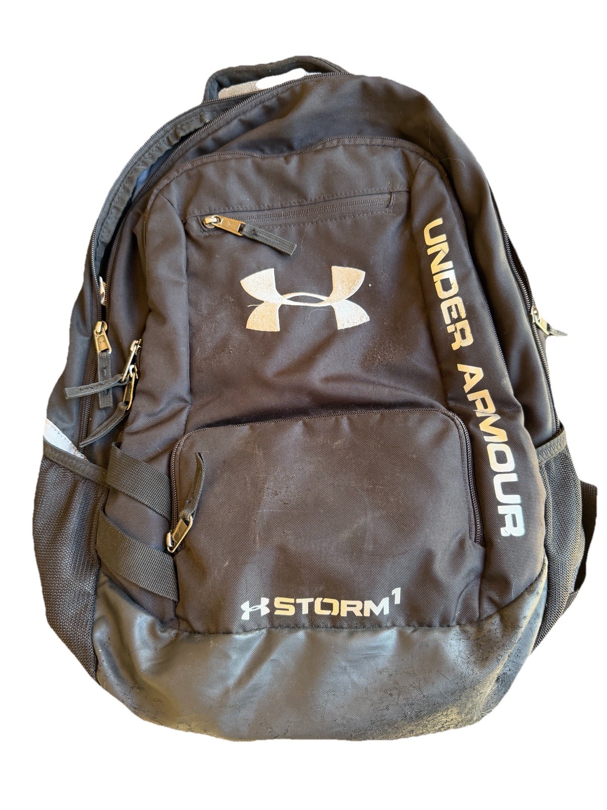 Under Armour UA Storm Black Backpack Zip Closure Adjustable Strap Travel