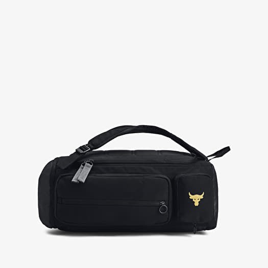 Under Armour Project Rock Duffel Backpack 1376459 Black Storm Water Repel $130
