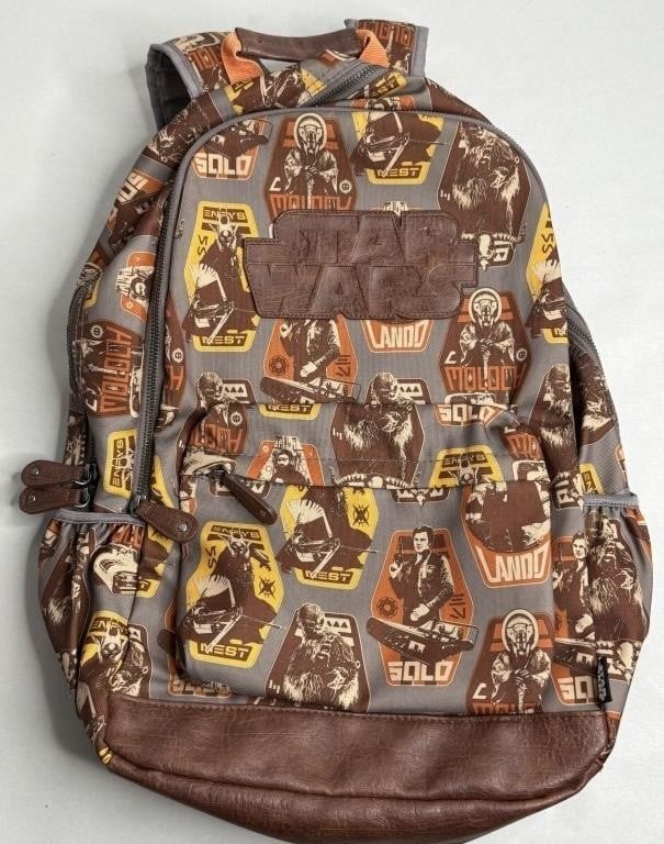 Disney Store Han Solo A Star Wars Story Backpack for Adults Brown Canvas Clean