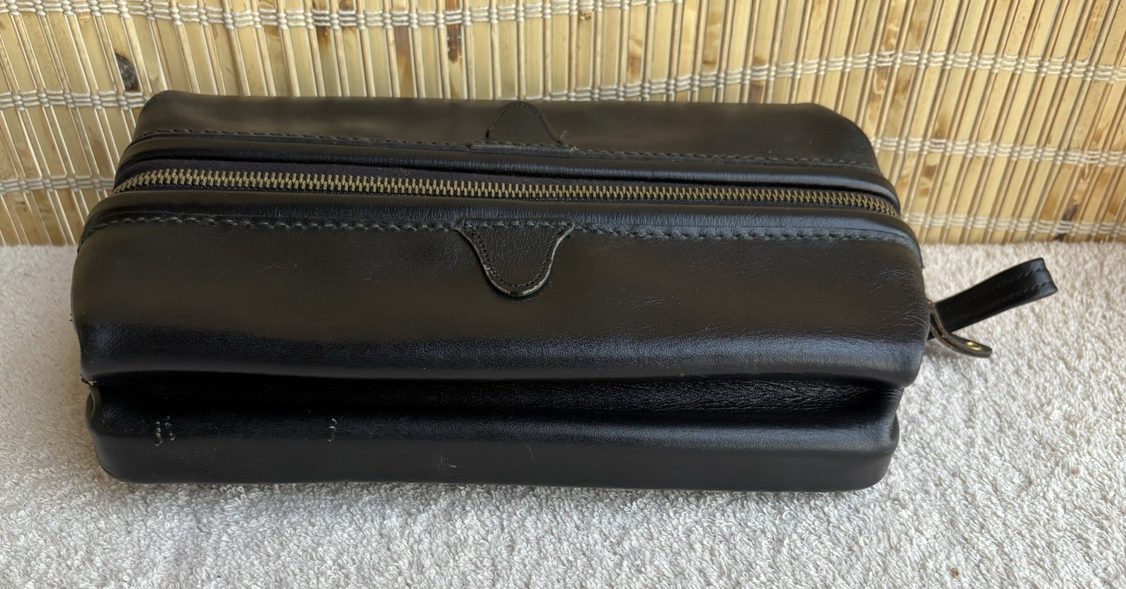 *NEW* The Original Dopp Kit Men’s Travel Toiletry Shave Bag Black Leather