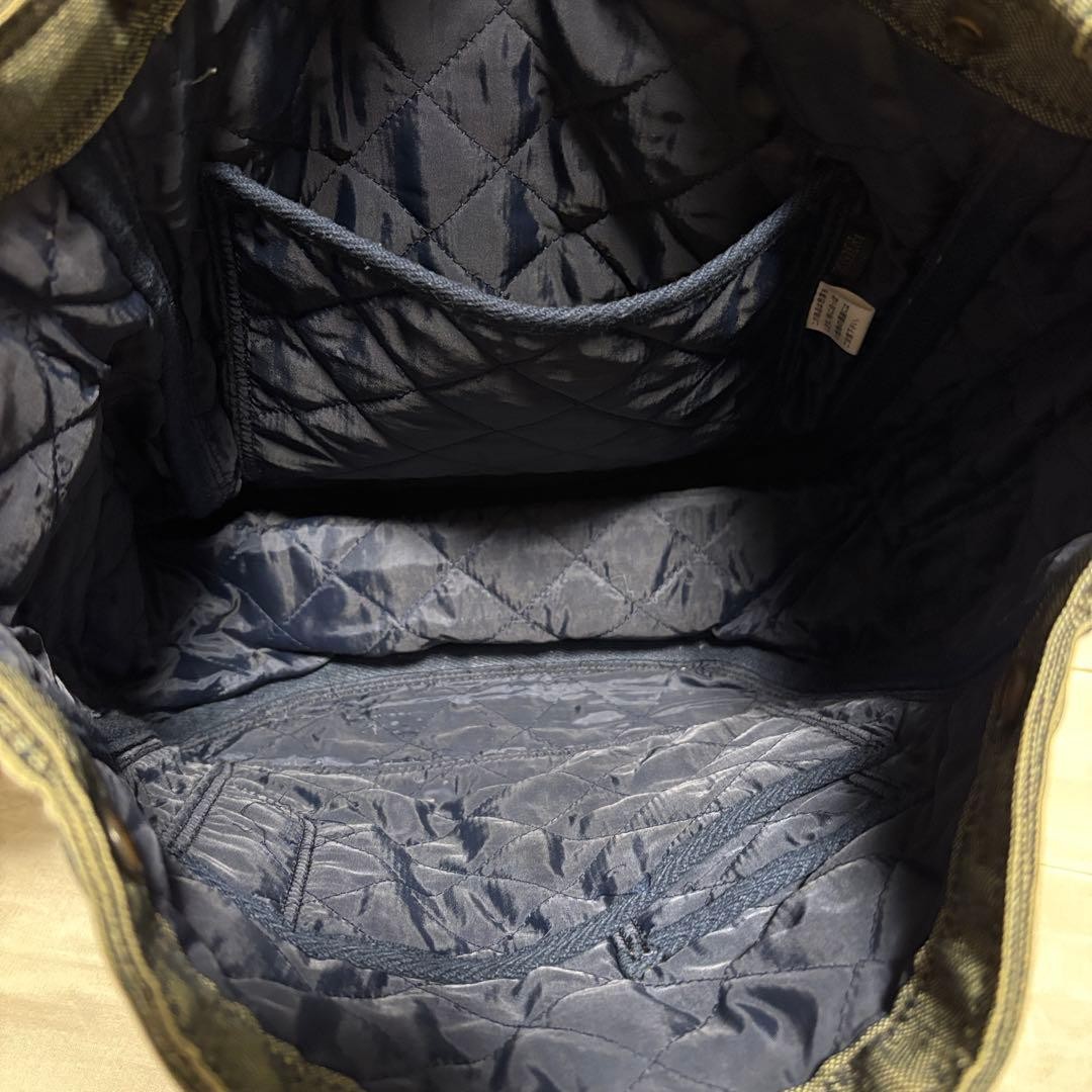 Authentic PORTER DEEPER Denim A4 Shoulder Bag Blue 16cm Depth, Slight Wear