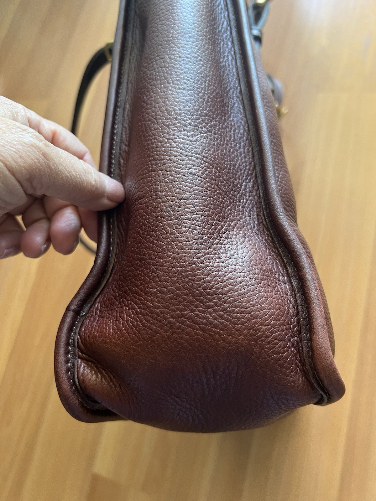 Jack Georges Brown Pebbled Leather Work Tote Laptop Bag USA Made