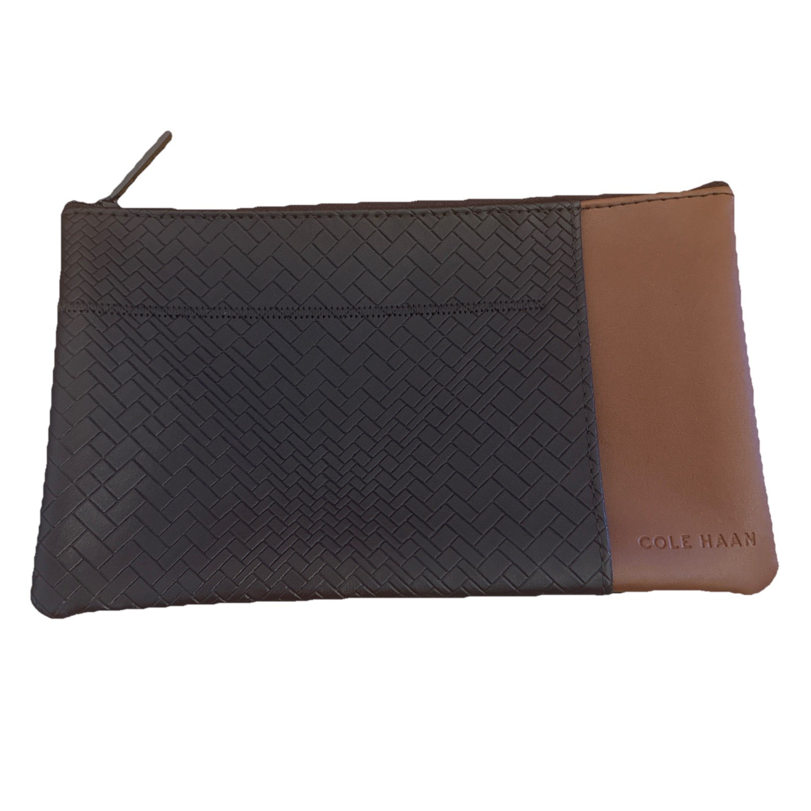 Cole Haan X American Airlines Maroon Beige Amenity/Cosmetic Pouch 9.5″ X 5.5″