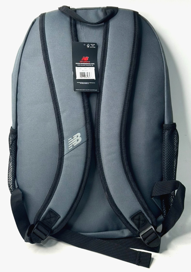 New Balance Grey Backpack Lightweight Everyday School Travel Bag New with Tags