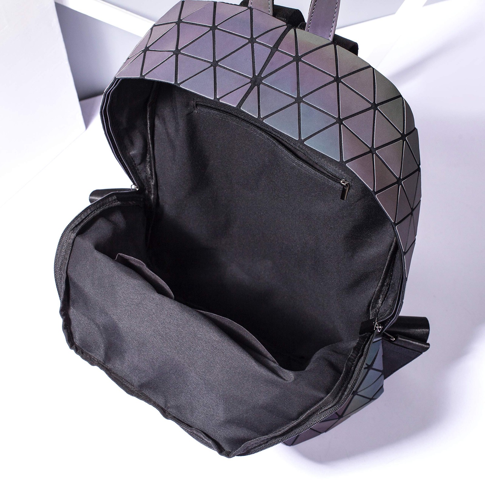 Geometric Backpack Luminous Backpacks Holographic Reflective Bag Lumikay Bags