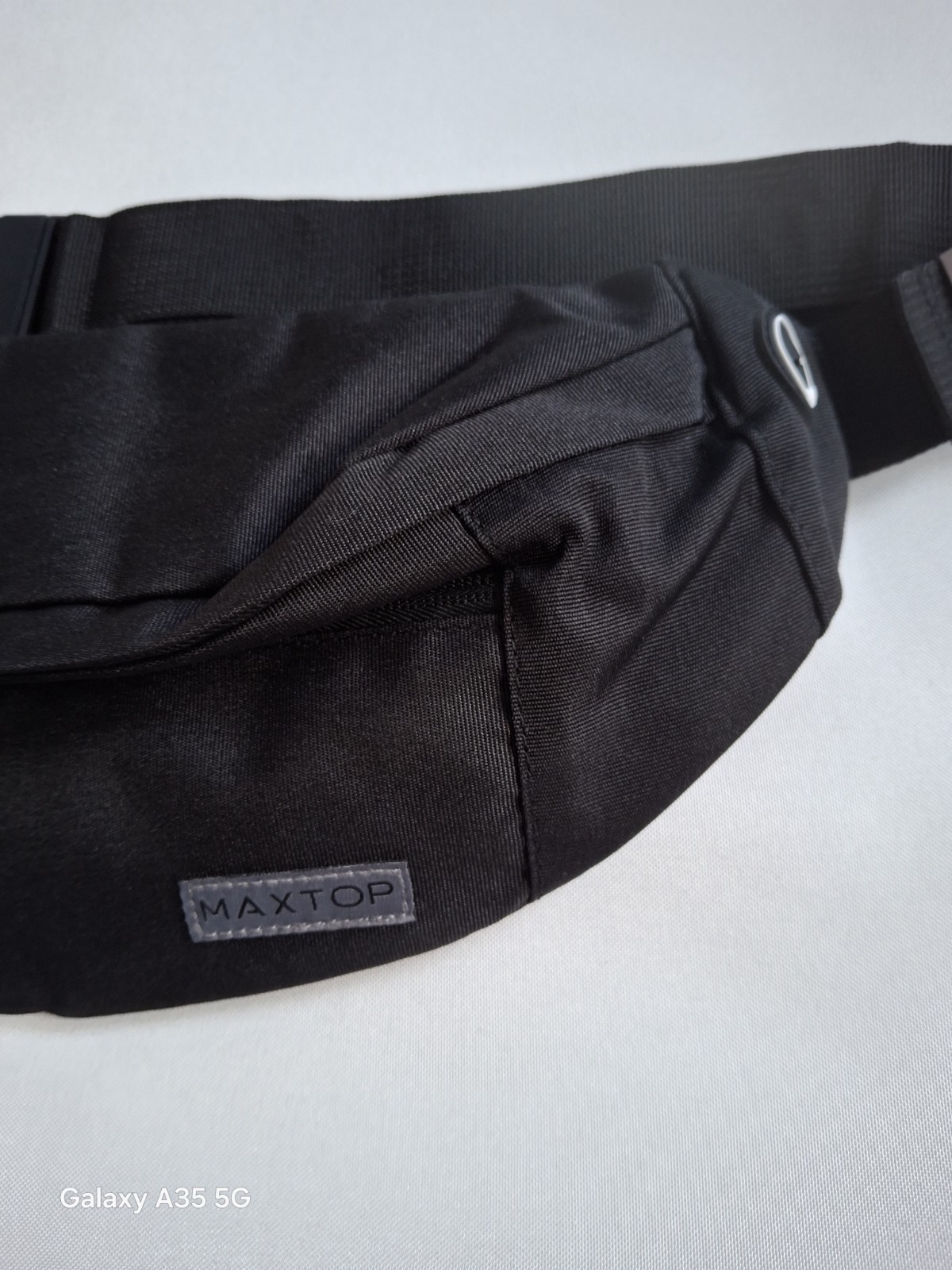 MAXTOP Fanny Pack Unisex Multiple Compartments 4 Pockets Black