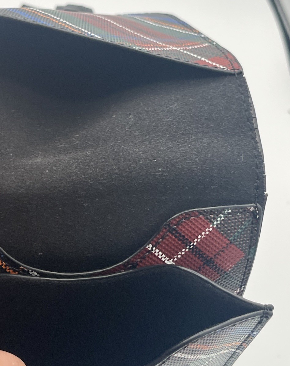 Plaid Tartan Belt Bag with Carabiner