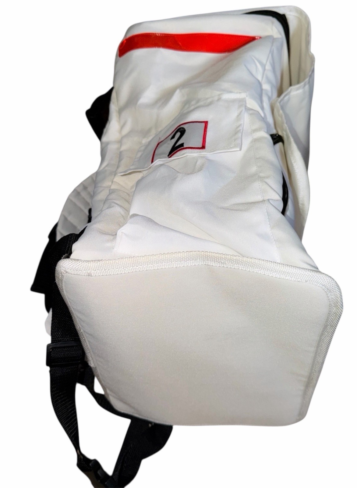 Aeromax Jr. Astronaut Backpack, White, with NASA patches Adults Ft 3 Way Harness