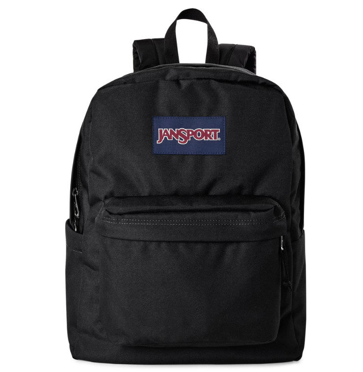 JanSport Cross Town Plus Backpack Black Laptop Water Resistant School Bag