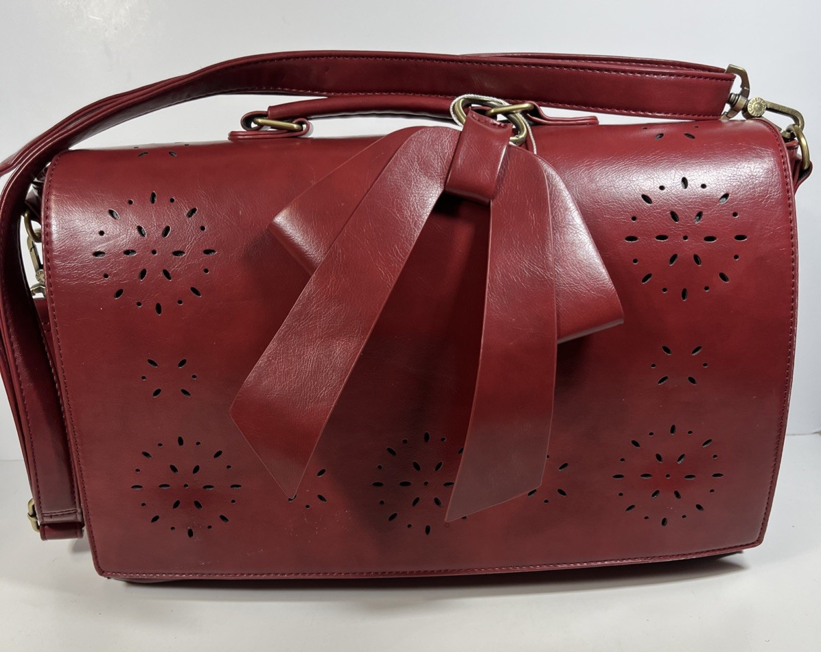 Briefcase Laptop School Vegan Leather by ECOSUSI Approx 11”Hx15”L READ ALL