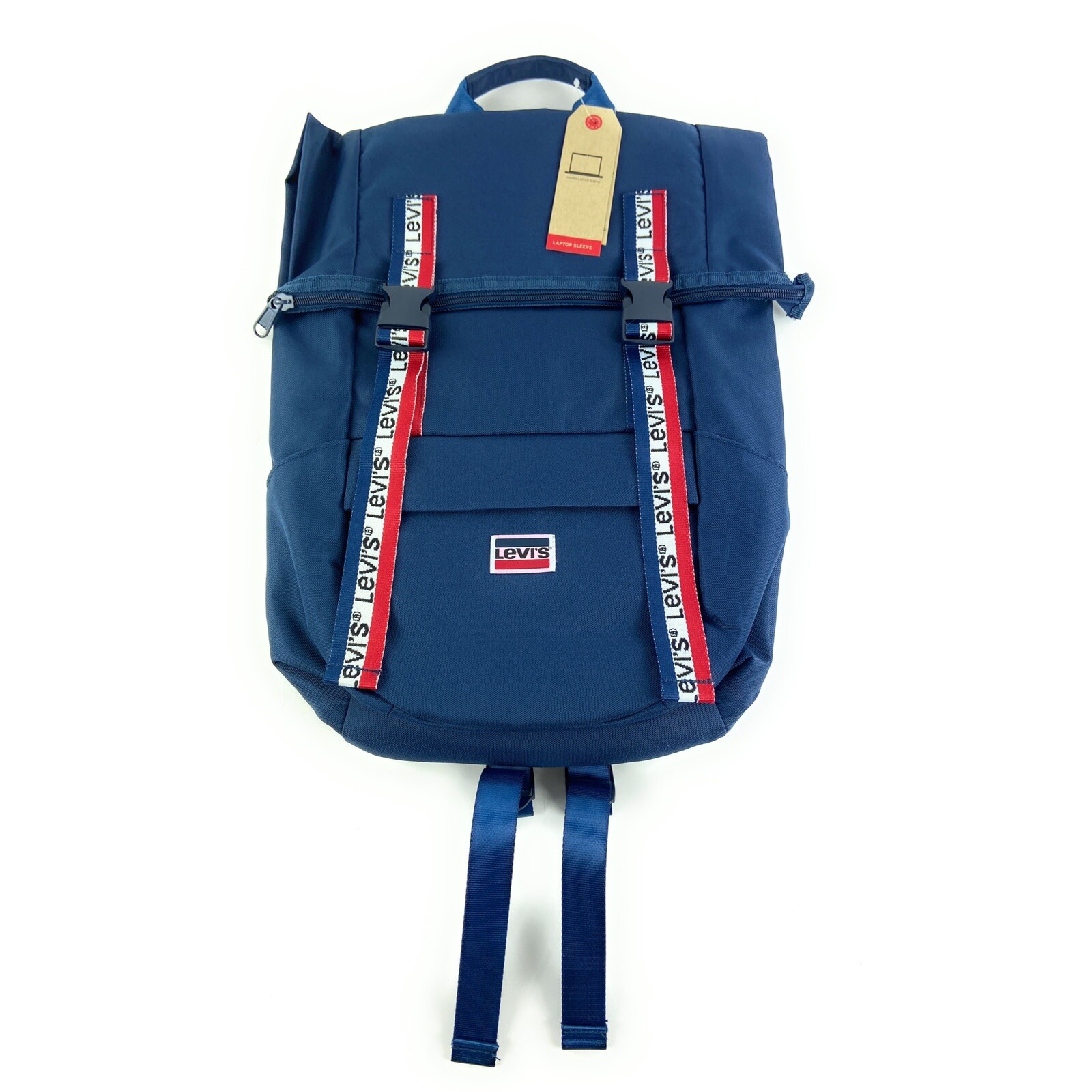 Levi’s Padded Laptop Sleeve Navy Blue Backpack Size OS
