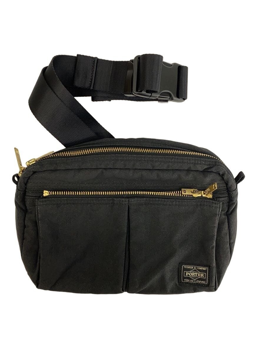 Authentic PORTER Nylon Shoulder Bag Black 16cm x 24.5cm x 6cm Unisex