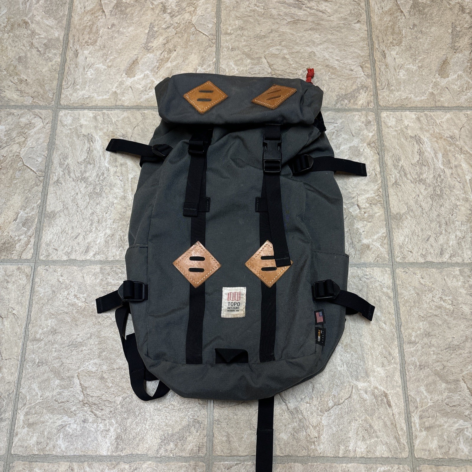 Topo Designs Klettersack Men’s Gray Cordura Fabric Hiking Backpack