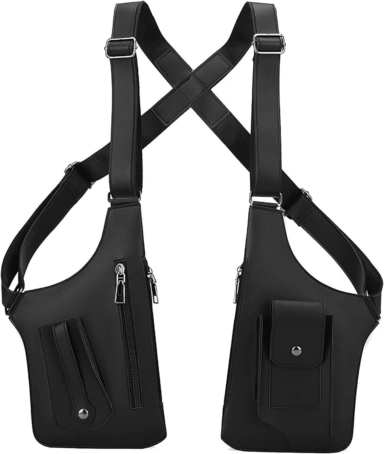 Underarm Shoulder Bag for Men,Premium Leather Anti-Theft Pickpocket-Proof,Black