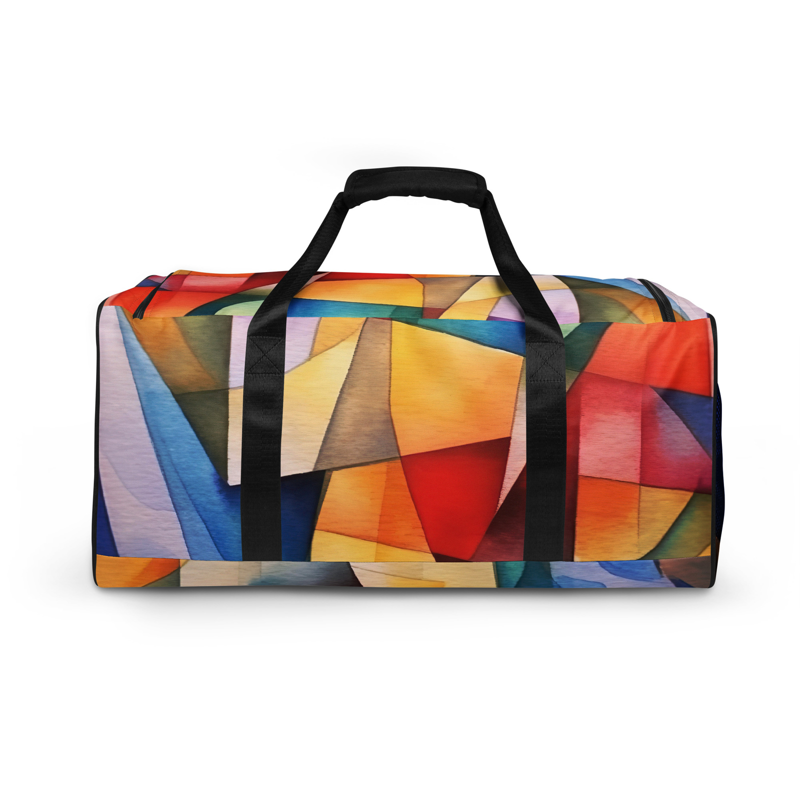 Duffle bag cubism pastel abstract