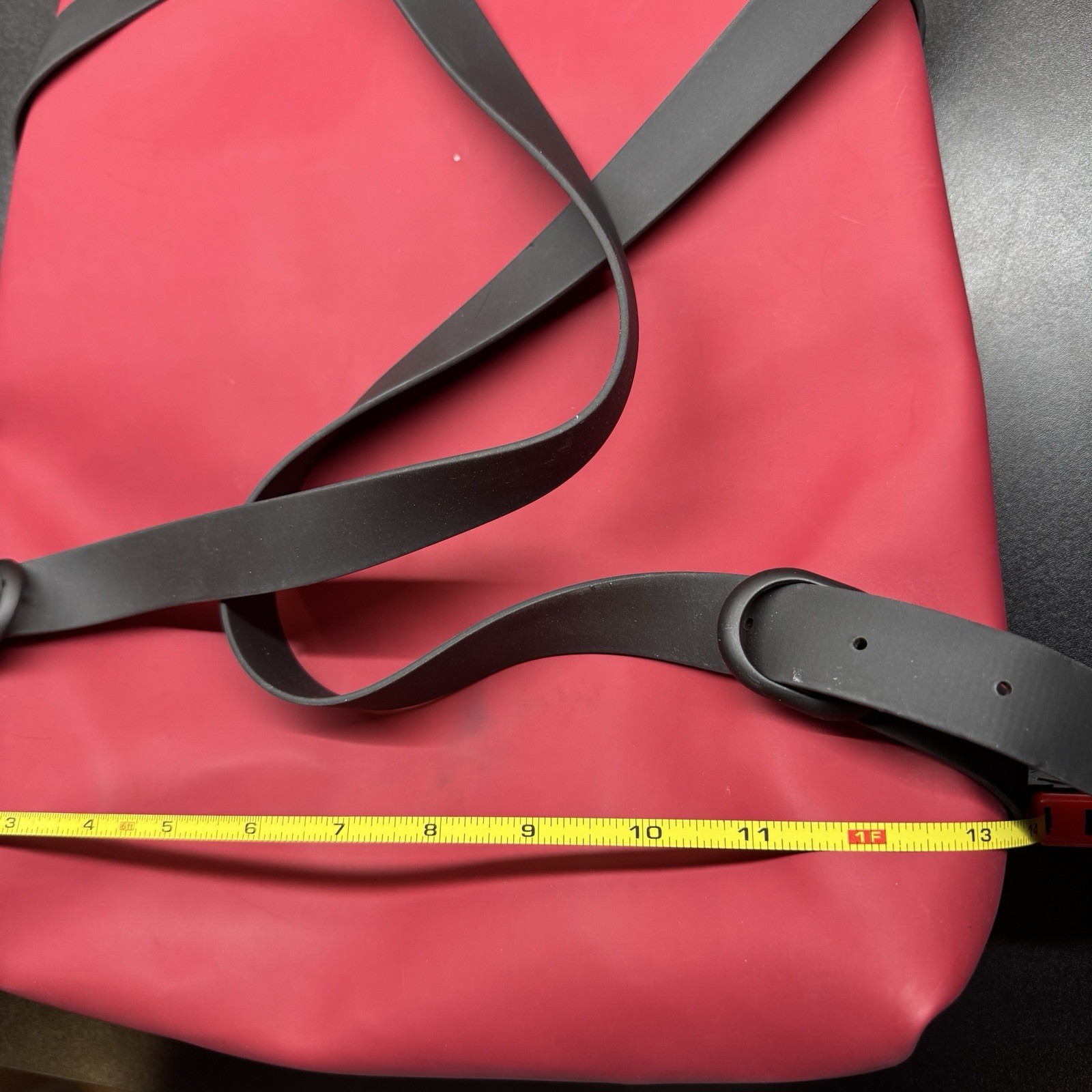 Rains Shift Convertible Backpack Waterproof Matte Red Work School Rucksack Bag
