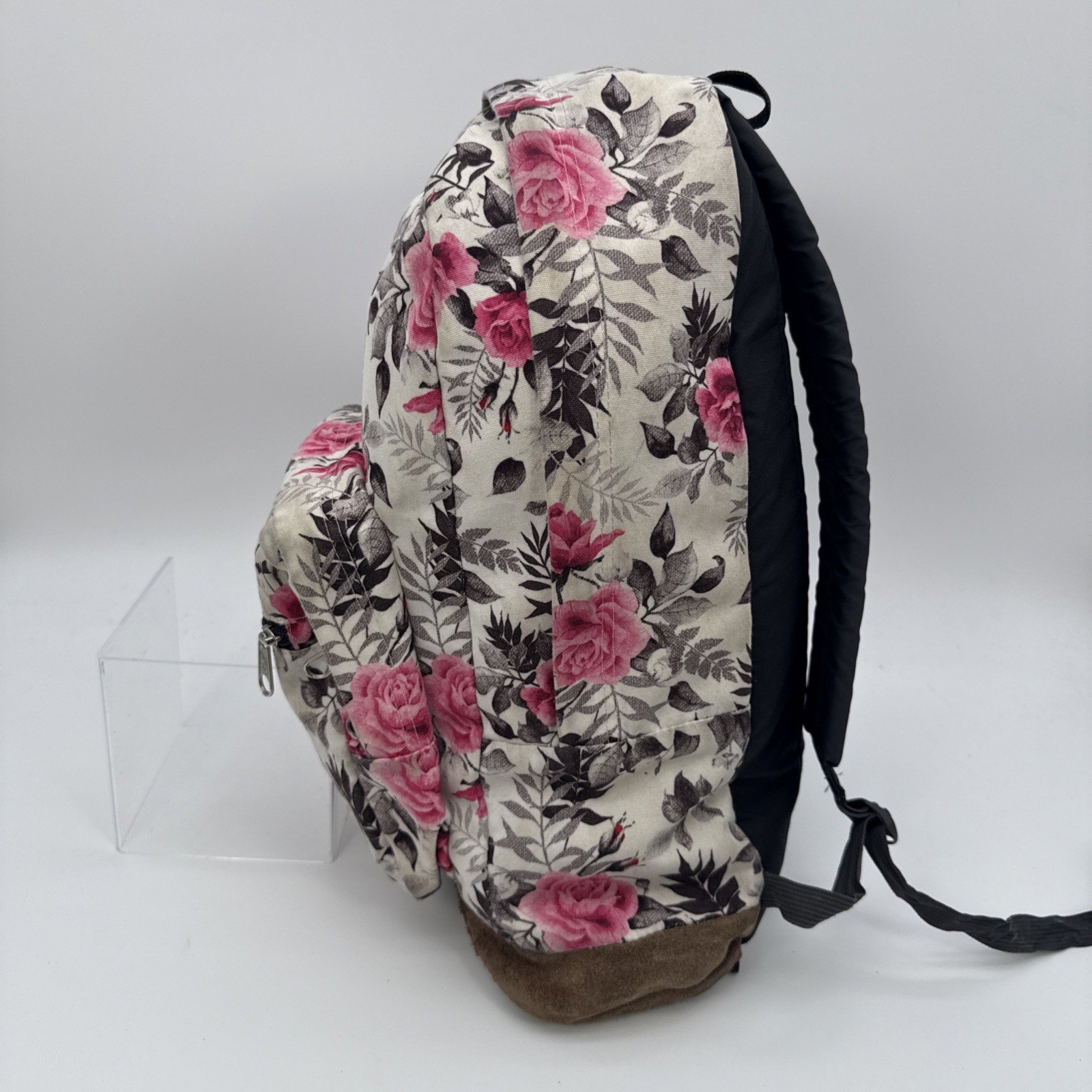 JanSport Right Pack Expressions Backpack White Pink Rose School Book Bag 31L