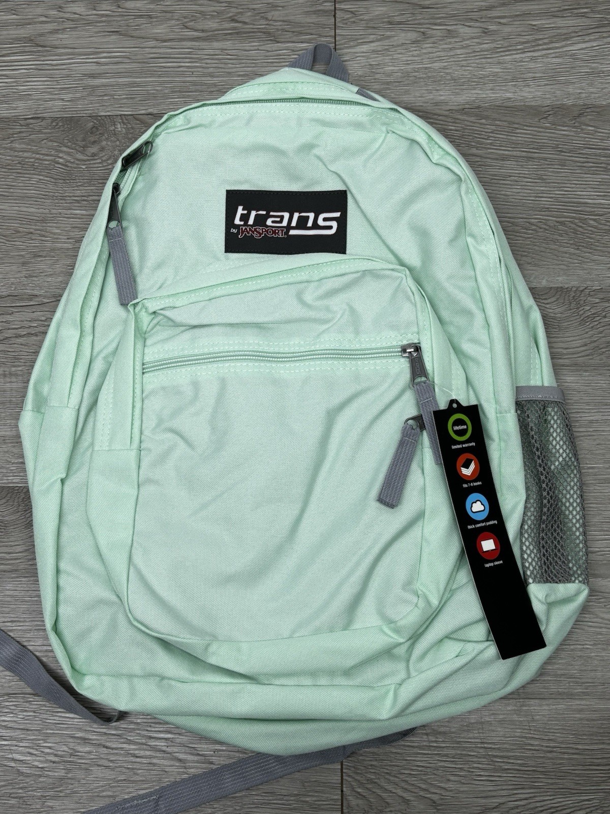 JanSport Trans 5-in-1 Supermax Backpack 15” Laptop NEW Mint Green