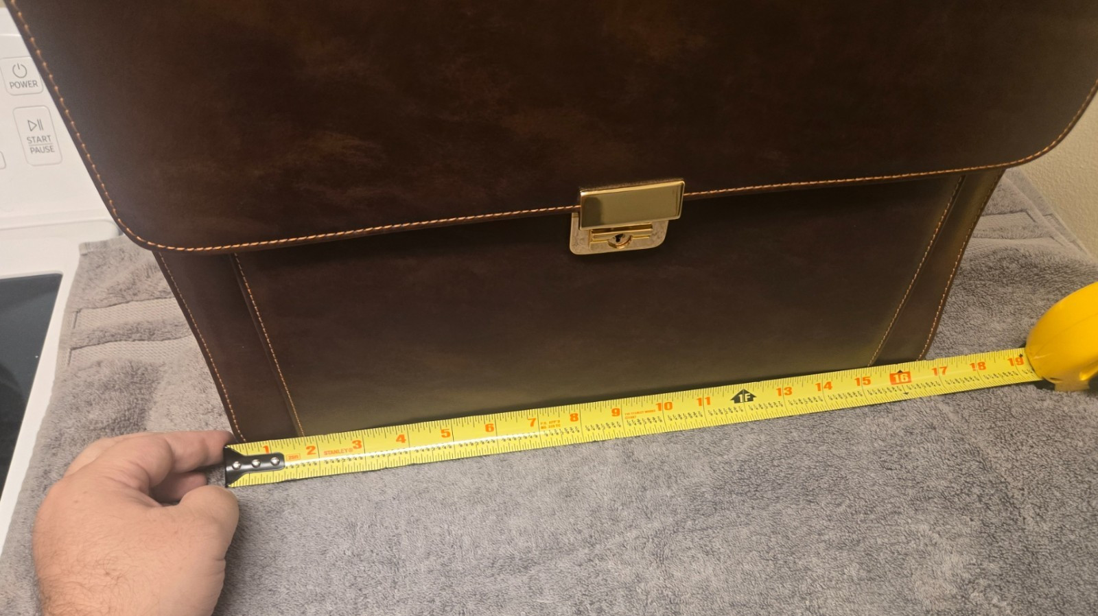 Brown Leather Laptop Briefcase With Key Made In China New