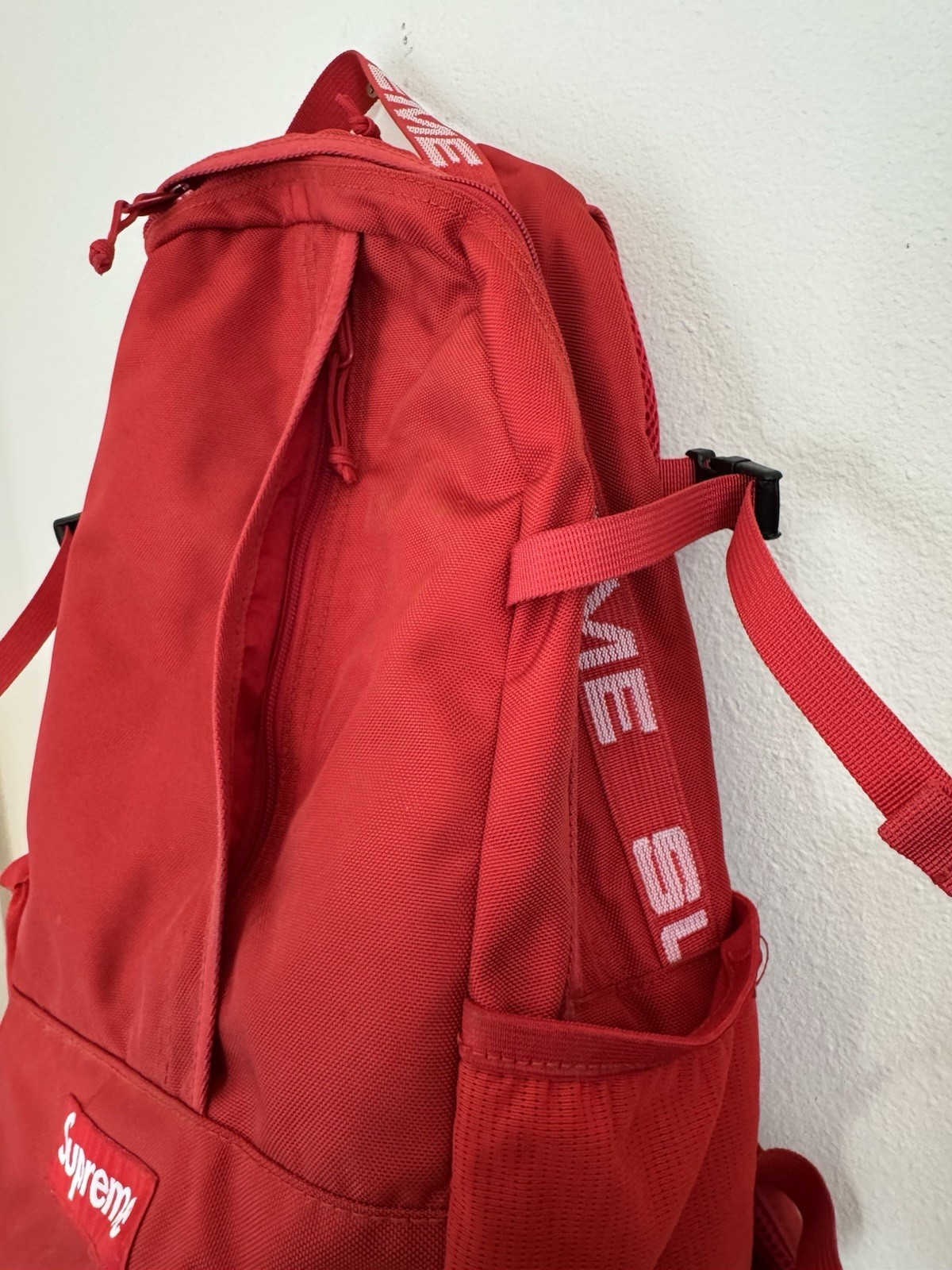 Supreme SS18 Red Backpack – 100% Authentic – USED