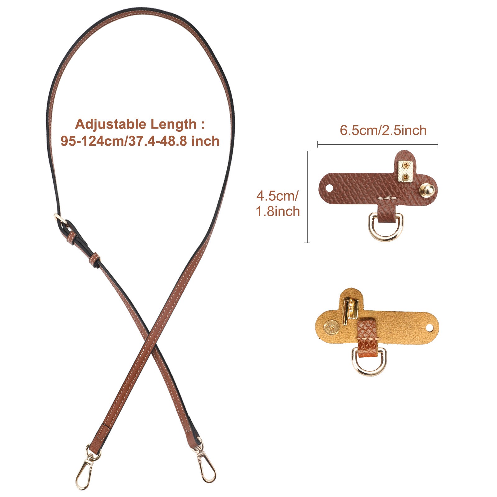 Replacement Crossbody Strap for Longchamp Bag, Adjustable Handbag Leather Handle