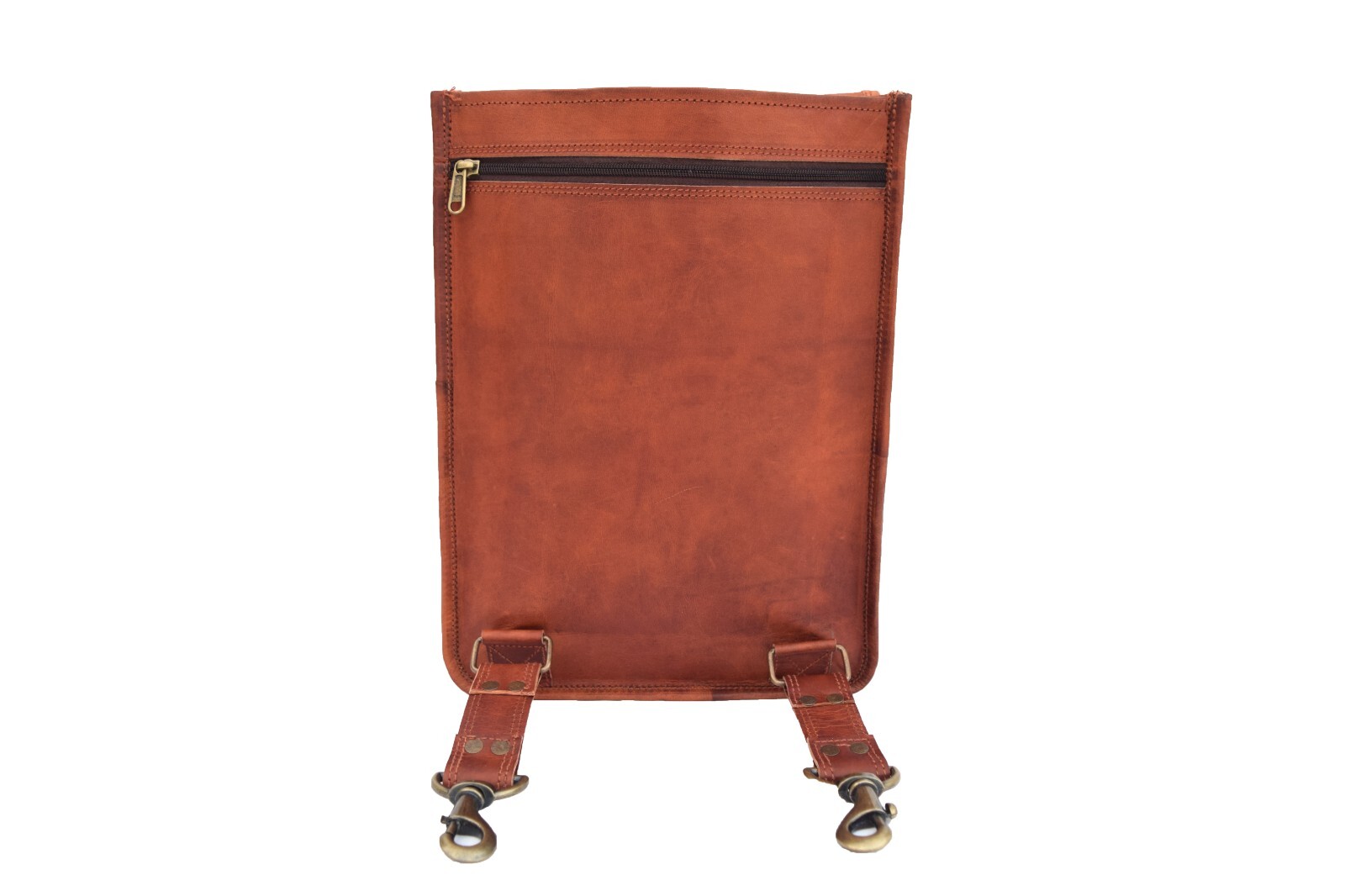 14 In Real Leather Backpack Shoulder Bag Laptop Rucksack Office School Handbags