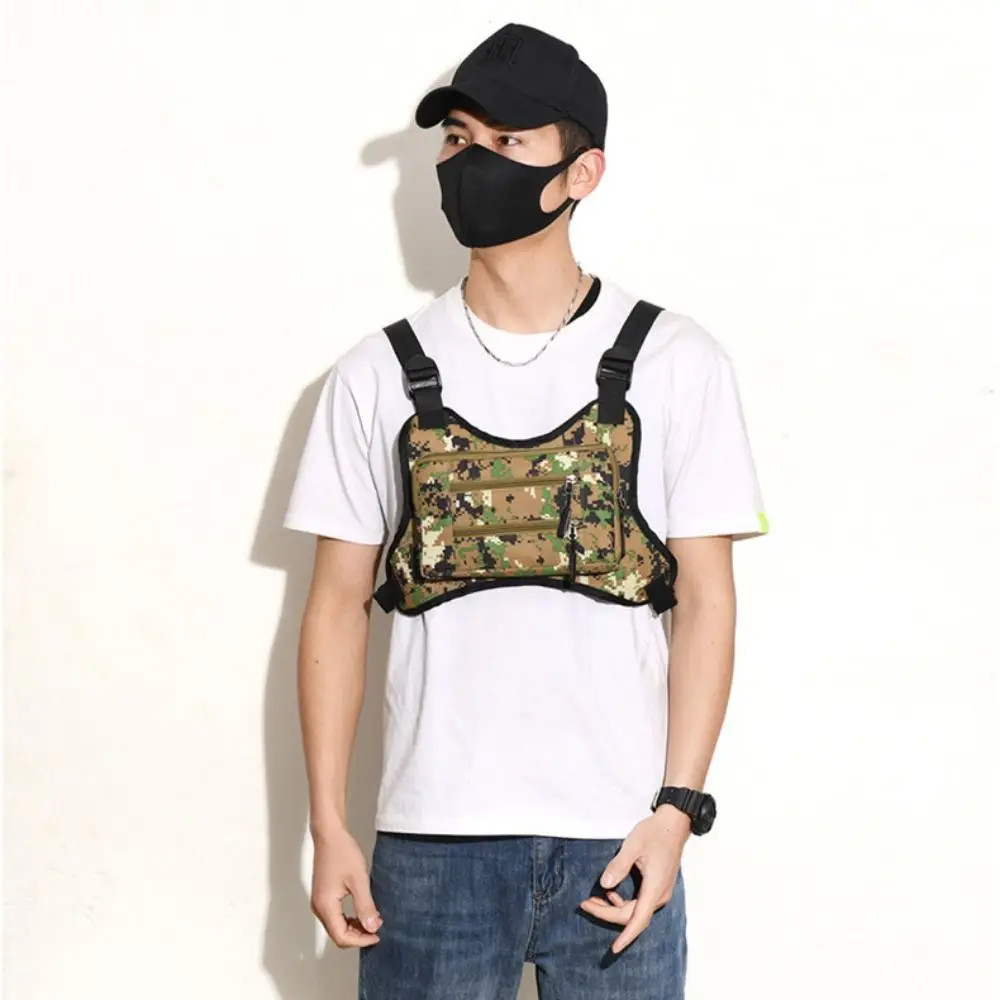 Adjustable Sports Vest Bag Multi-functional Water Resistant MOLLE Chest Bag Ligh