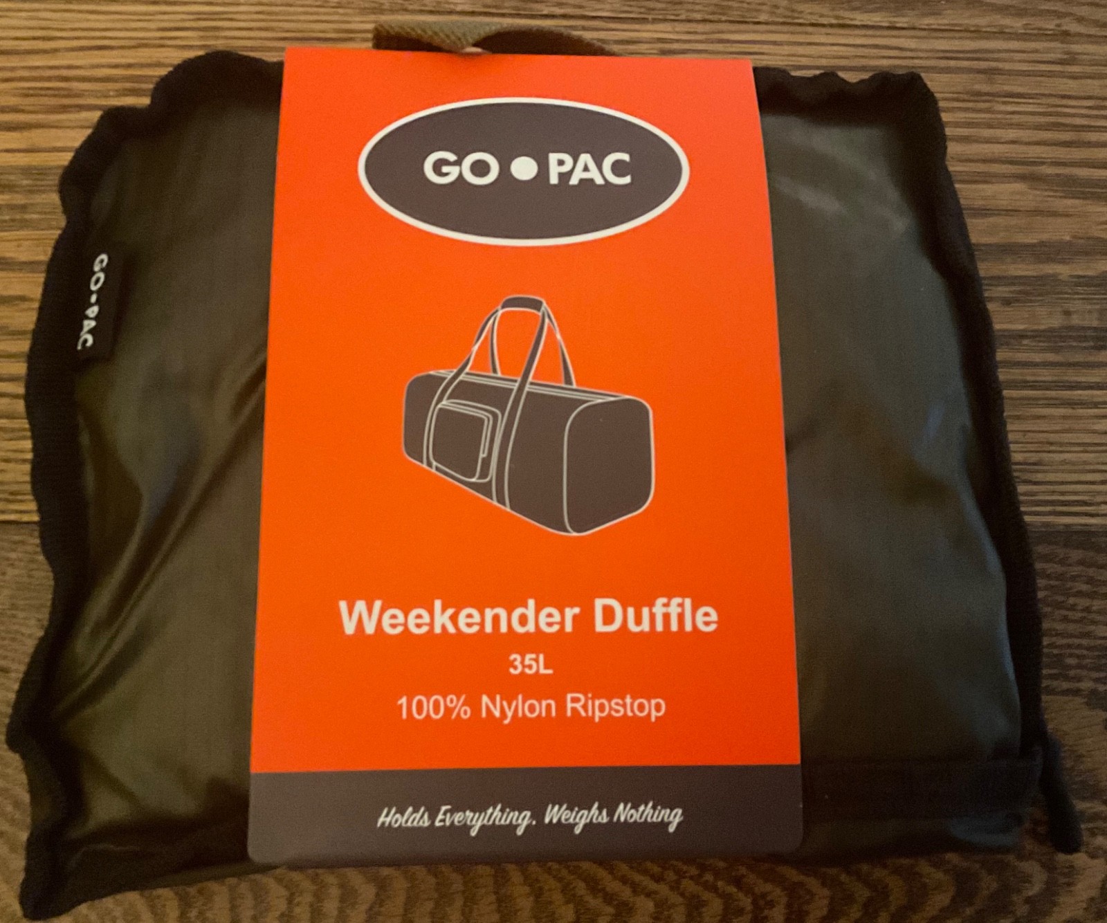 GO PAC Weekender Duffle 35L 100% Nylon Ripstop Bag NIGHT FOREST Lightweight NEW